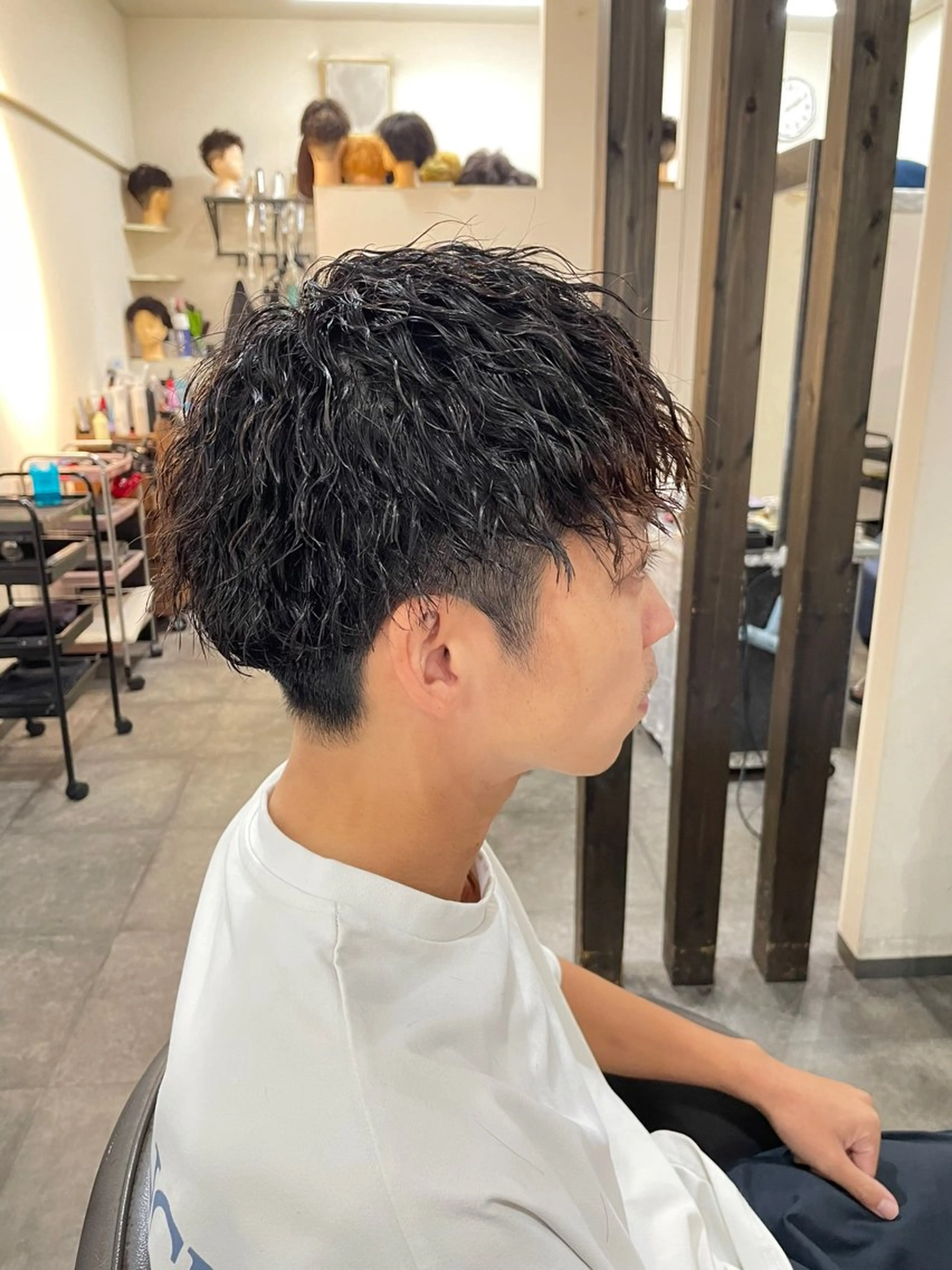 ショート パーマ メンズ カット パーマ Leggu所属・木田 智大のヘアスタイル