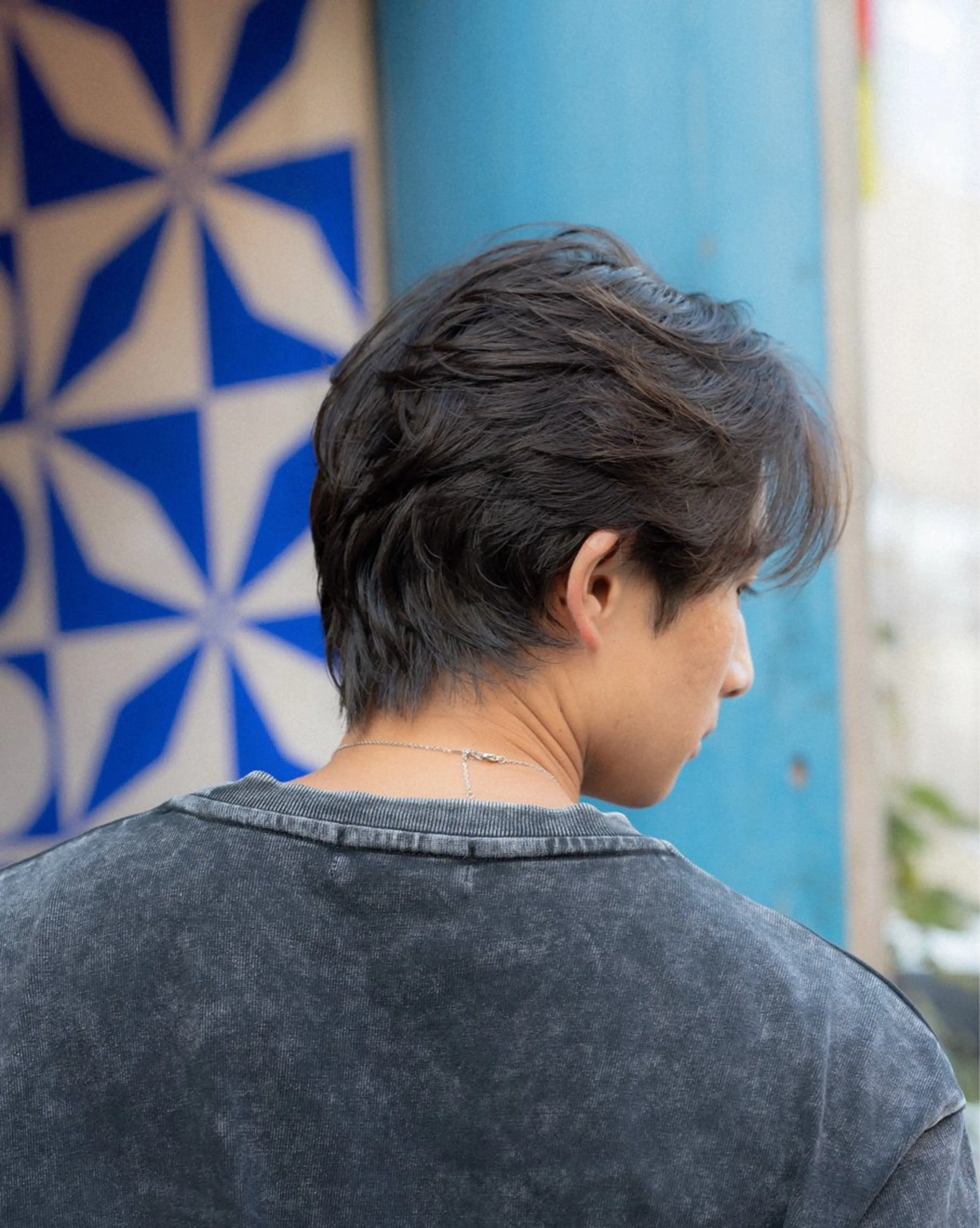 ミディアム カラー パーマ メンズ ミディアムパーマ メンズパーマ カット パーマ 🔗メンズサロン🔗 Kieのヘアスタイル