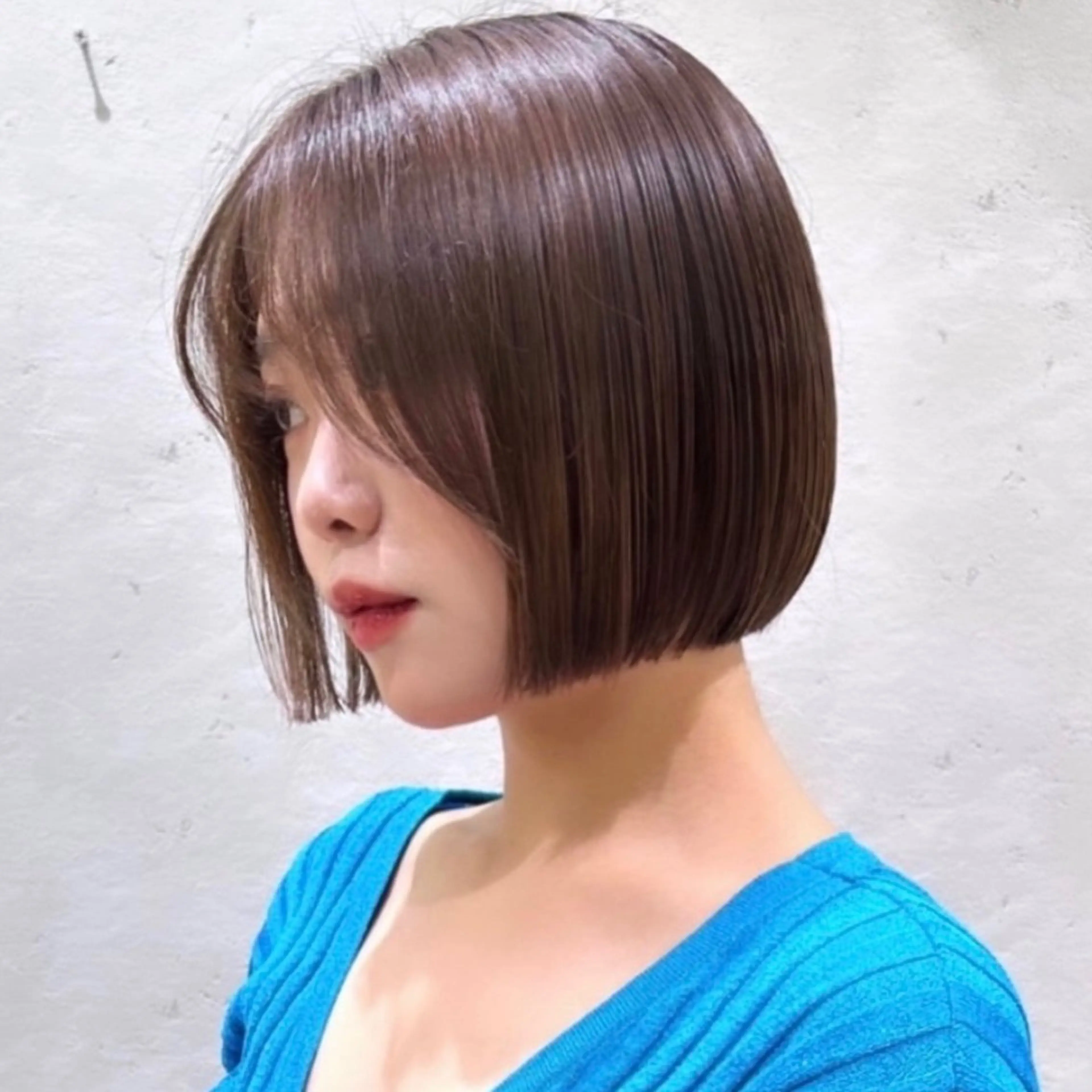 ショート カラー 莉乃/縮毛矯正/髪質 改善/艶カラーのヘアスタイル