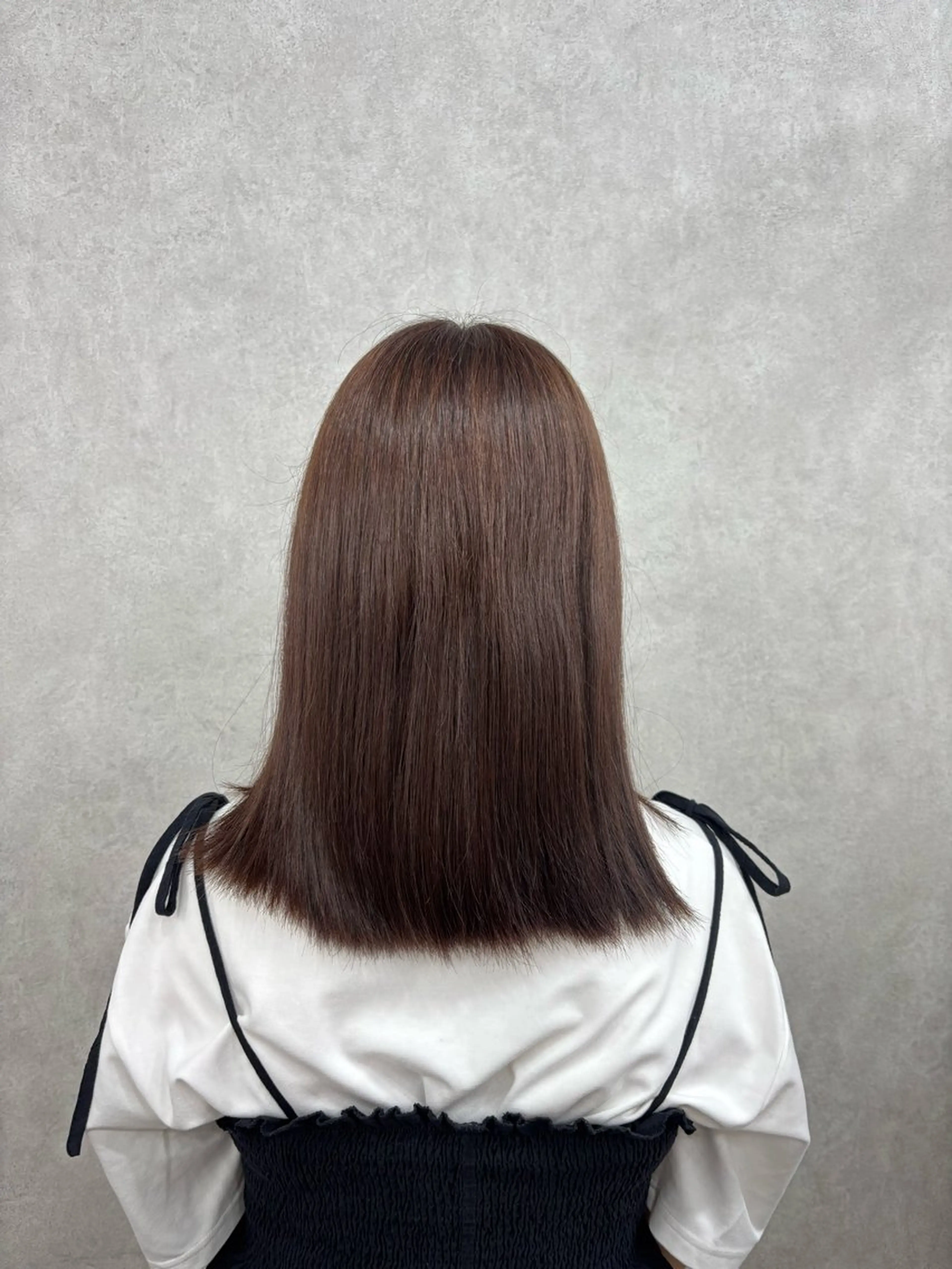 ミディアム カラー ブラウンカラー ピンクカラー ピンクブラウン 倉澤 愛理のヘアスタイル