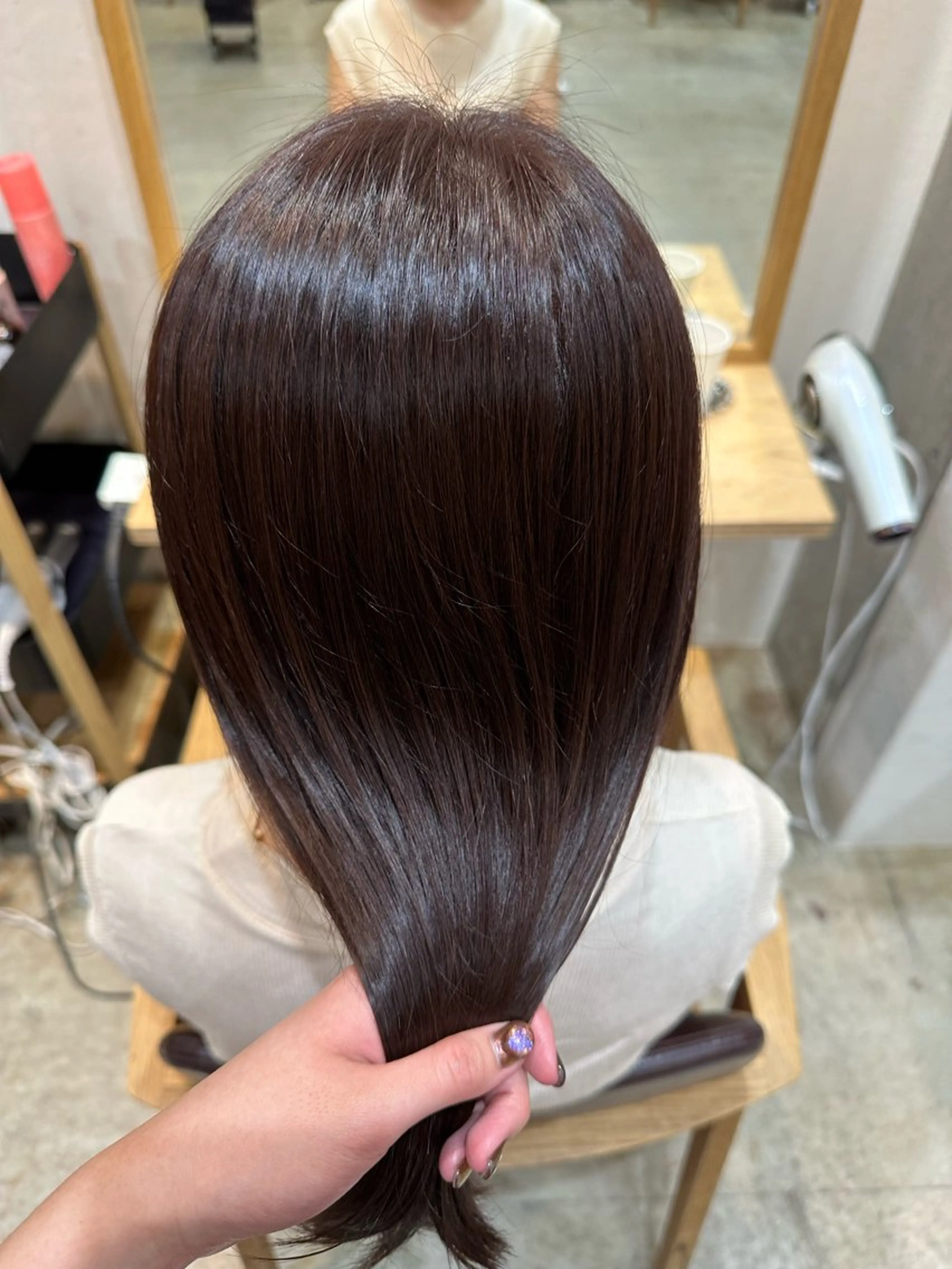 ミディアム カラー ブラウンカラー ピンクカラー ピンクブラウン ボブ/レイヤー/ニュ アンスパーマ/小夏のヘアスタイル