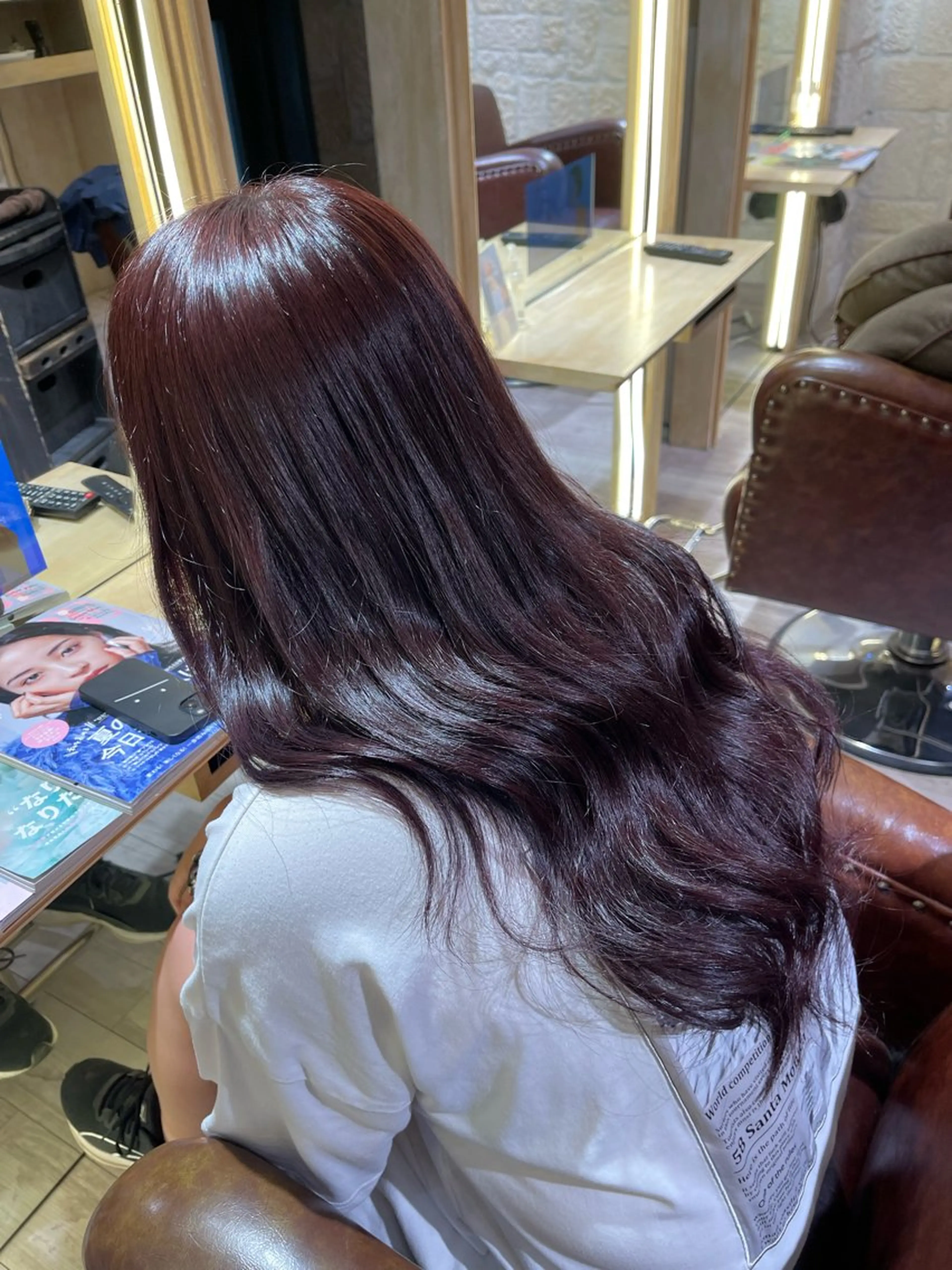 ロング ピンクブラウン luce所属・千代 夏輝のヘアスタイル