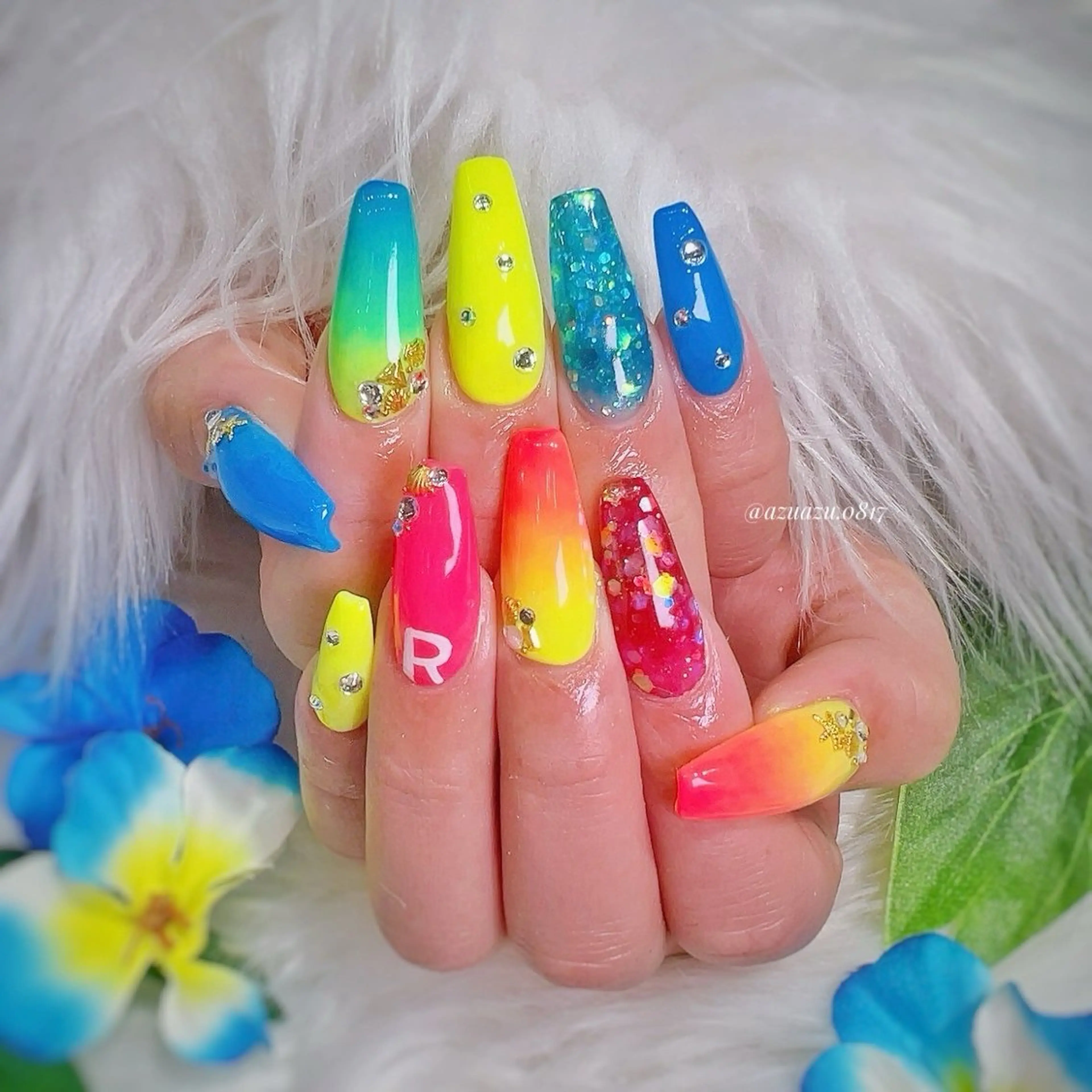 【HAND】スカルプでの10本長さ出し　アートし放題★オフ有⭕️の写真