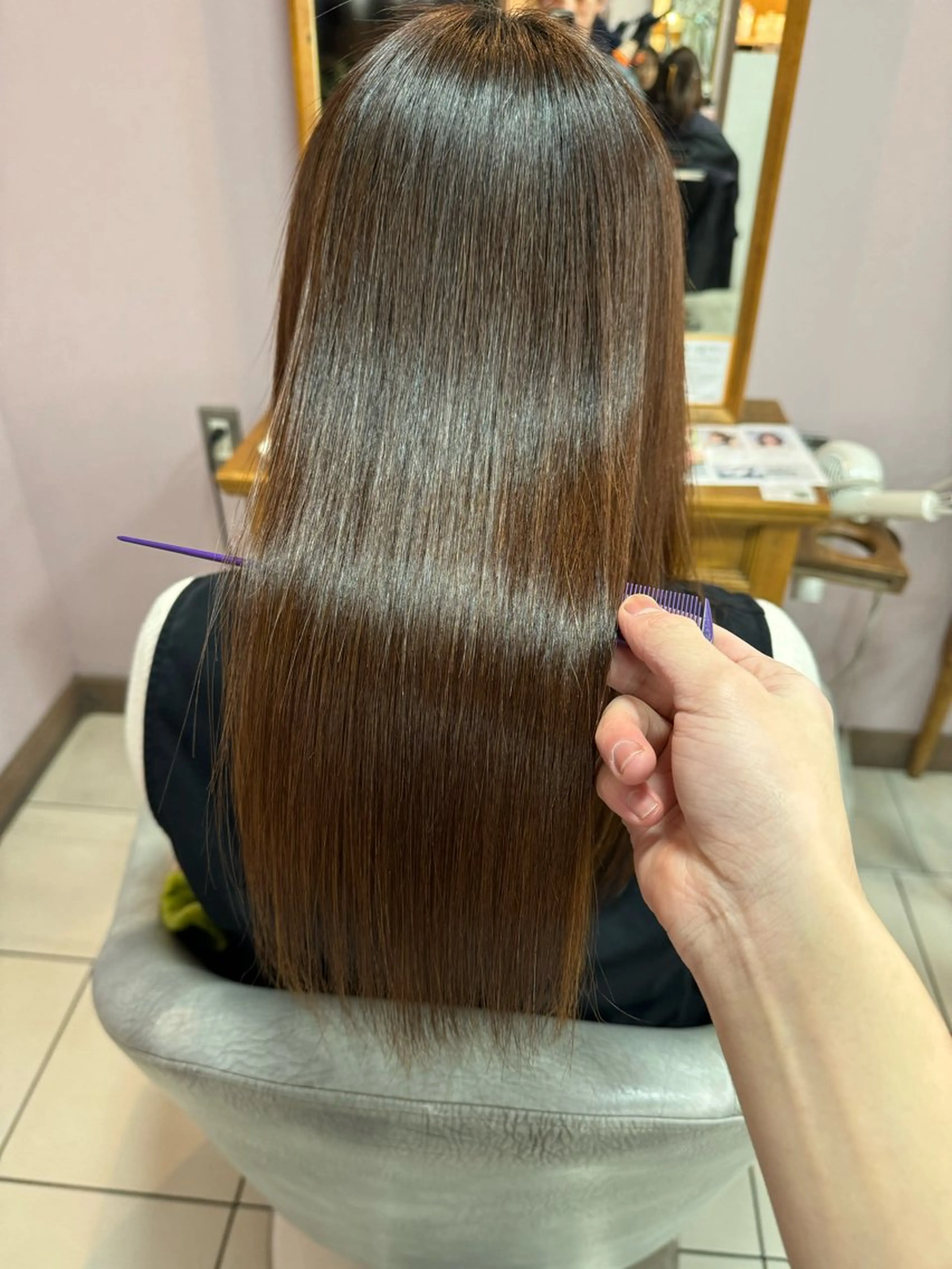 ミディアム カット 縮毛矯正 トリートメント 髪質改善/縮毛矯正 /Yushinのヘアスタイル