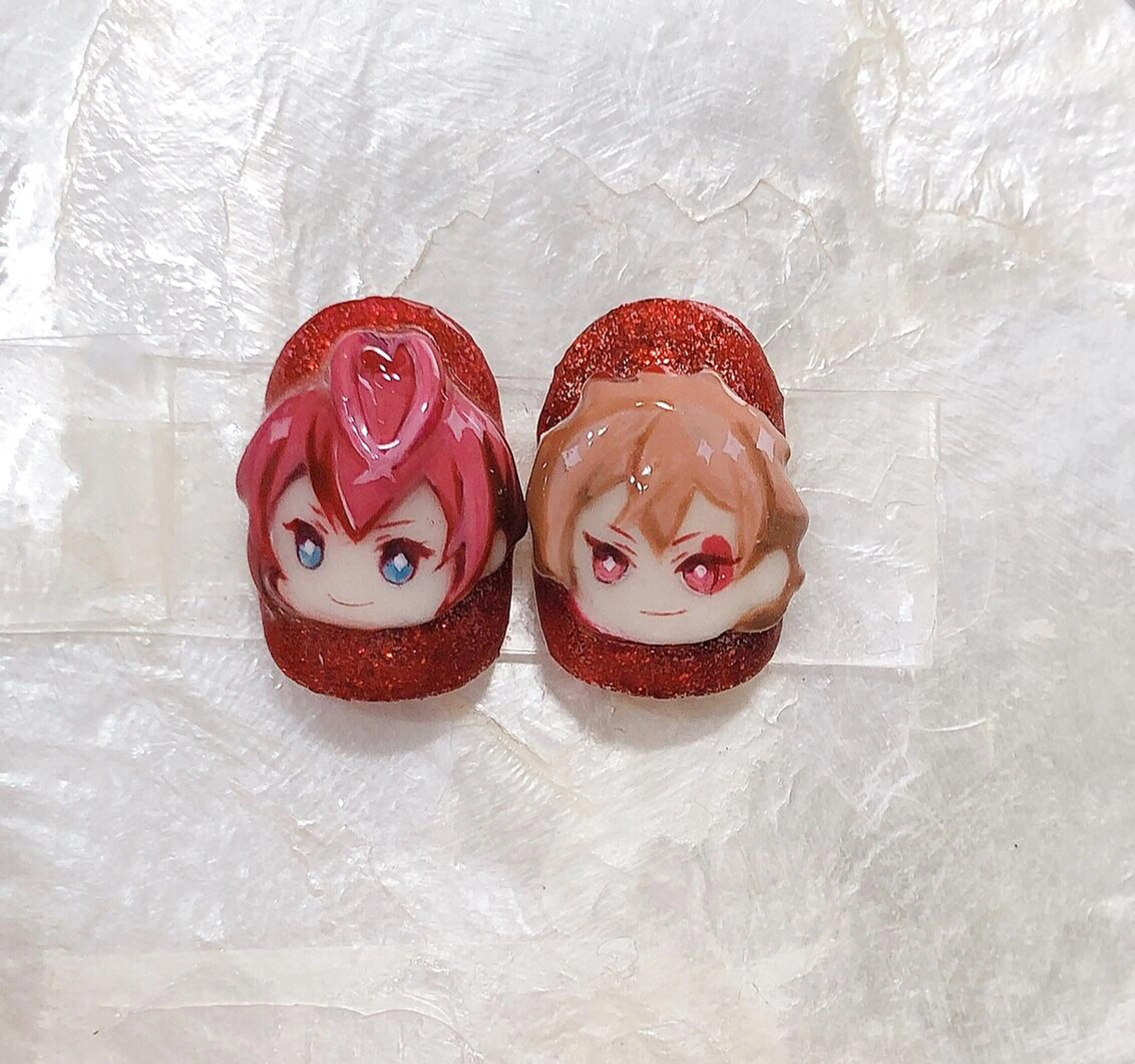 ネイル ハート ネイルチップ 東 千夏のネイルデザイン