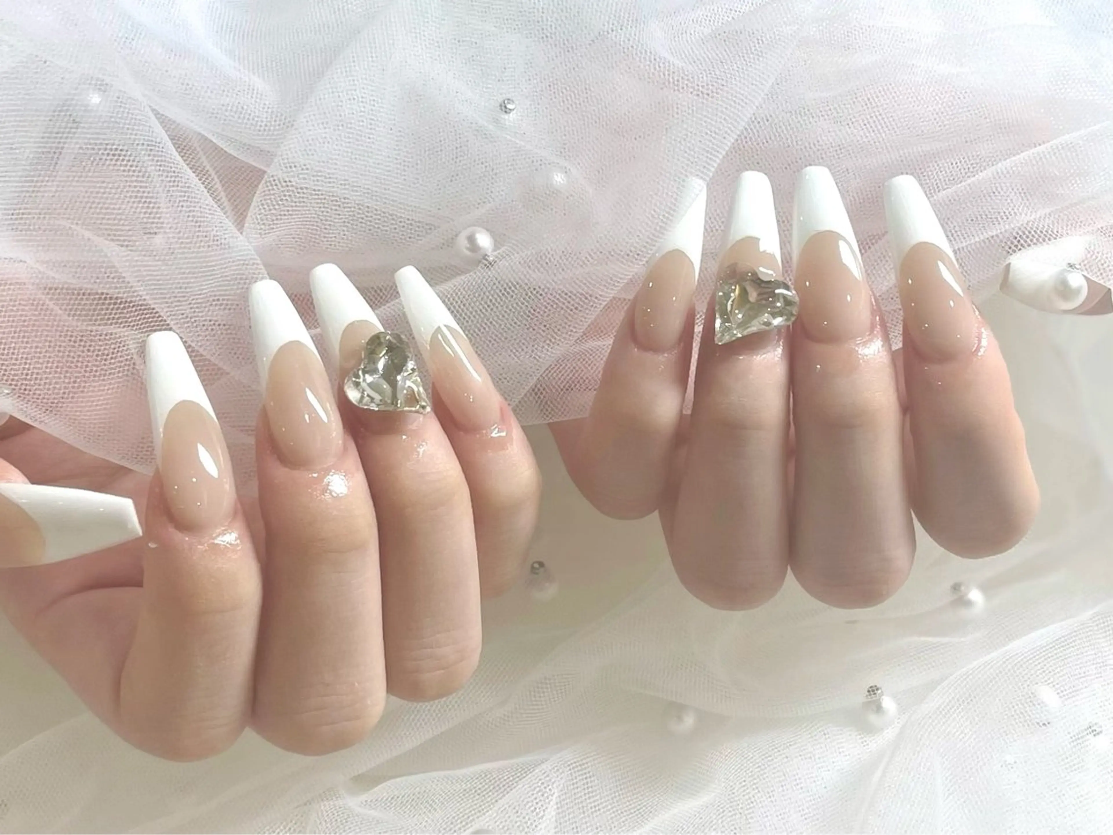 【練習モデル】〈オフあり〉フレンチネイル💓10本✨️12/31までの写真