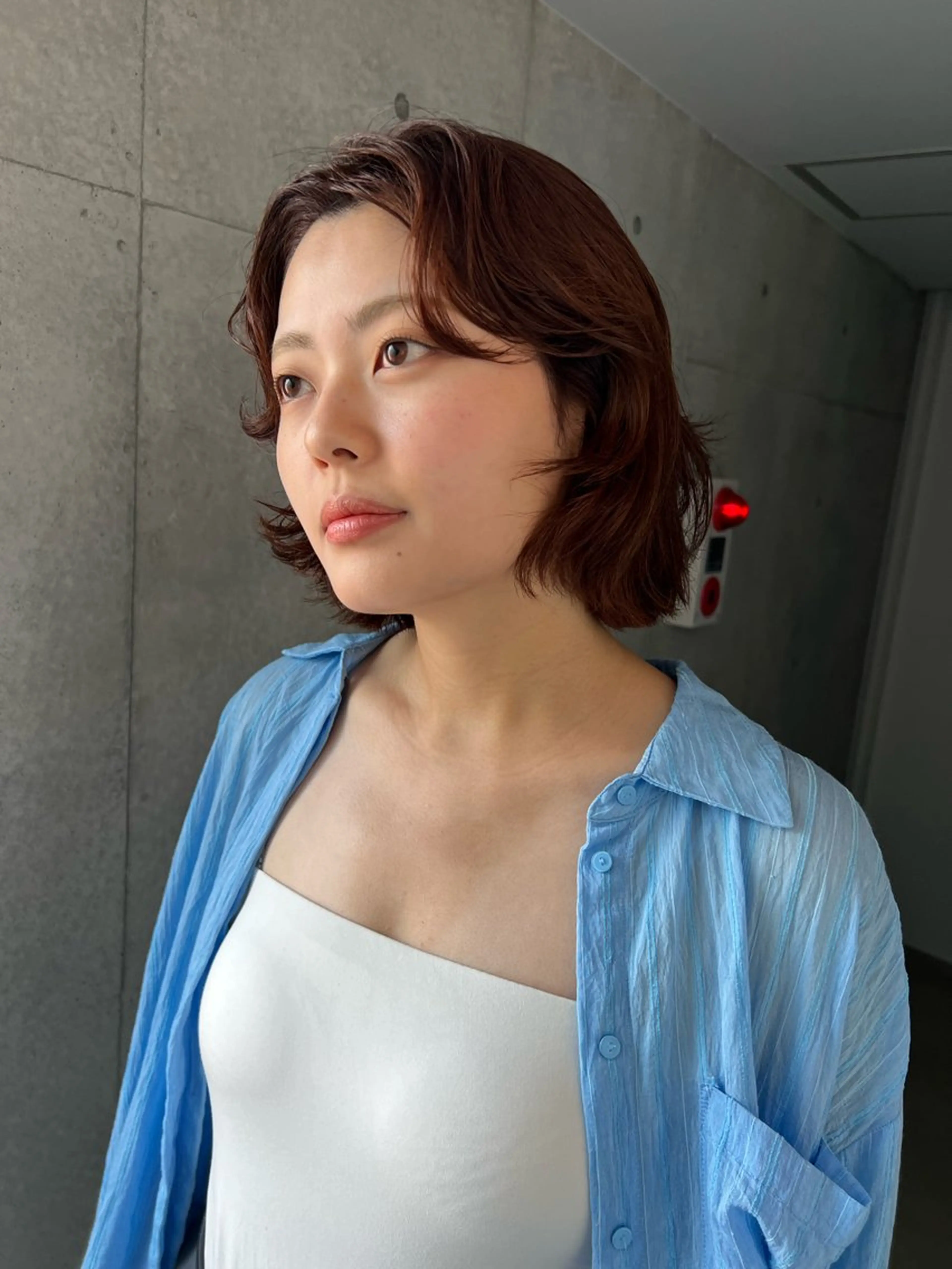 ショート カラー ブラウンカラー オレンジ オレンジブラウン くせ毛 カット ヘアカラー トリートメント sakoda shunkiのヘアスタイル