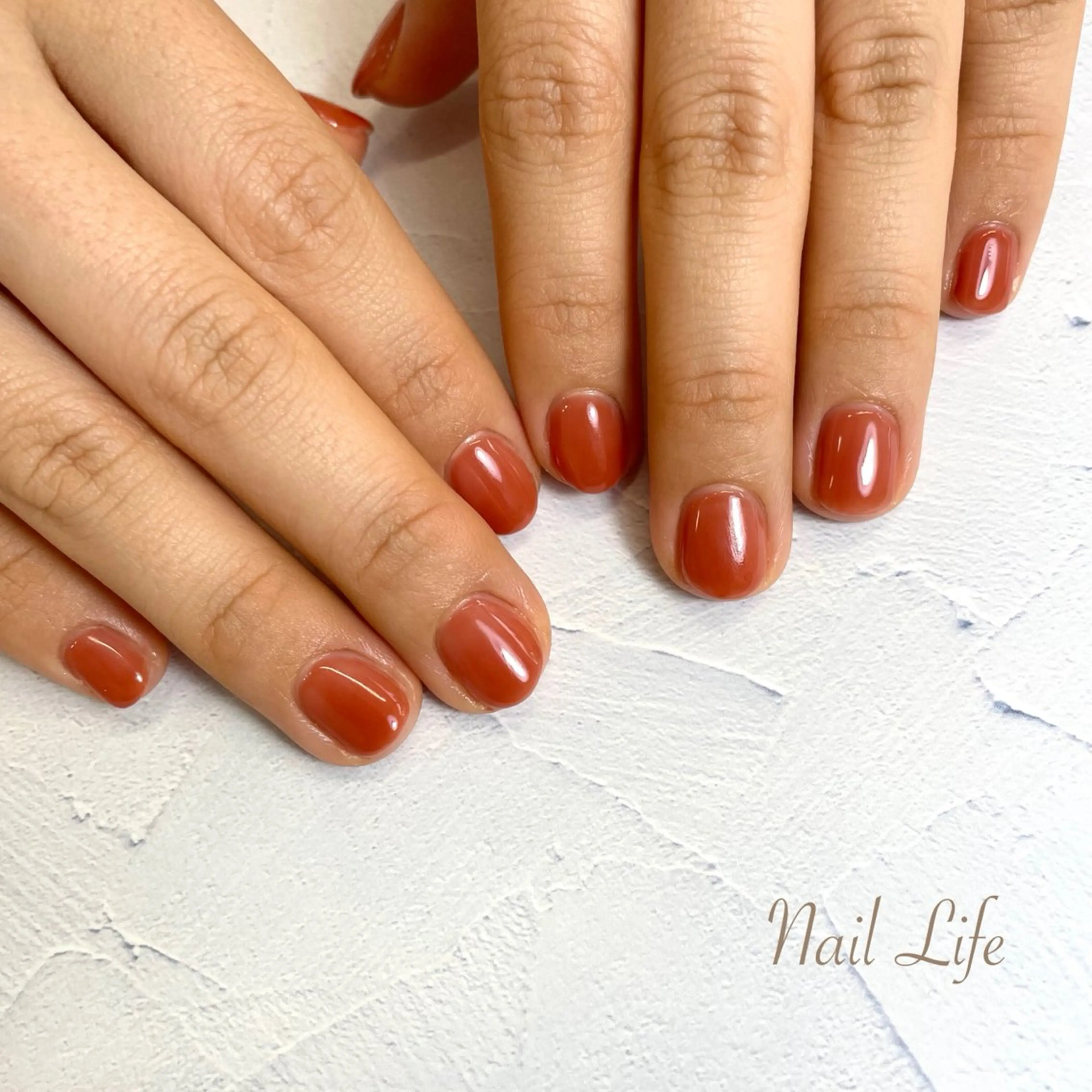 ネイル ワンカラーネイル ショートネイル 大嶋 めぐみのネイルデザイン