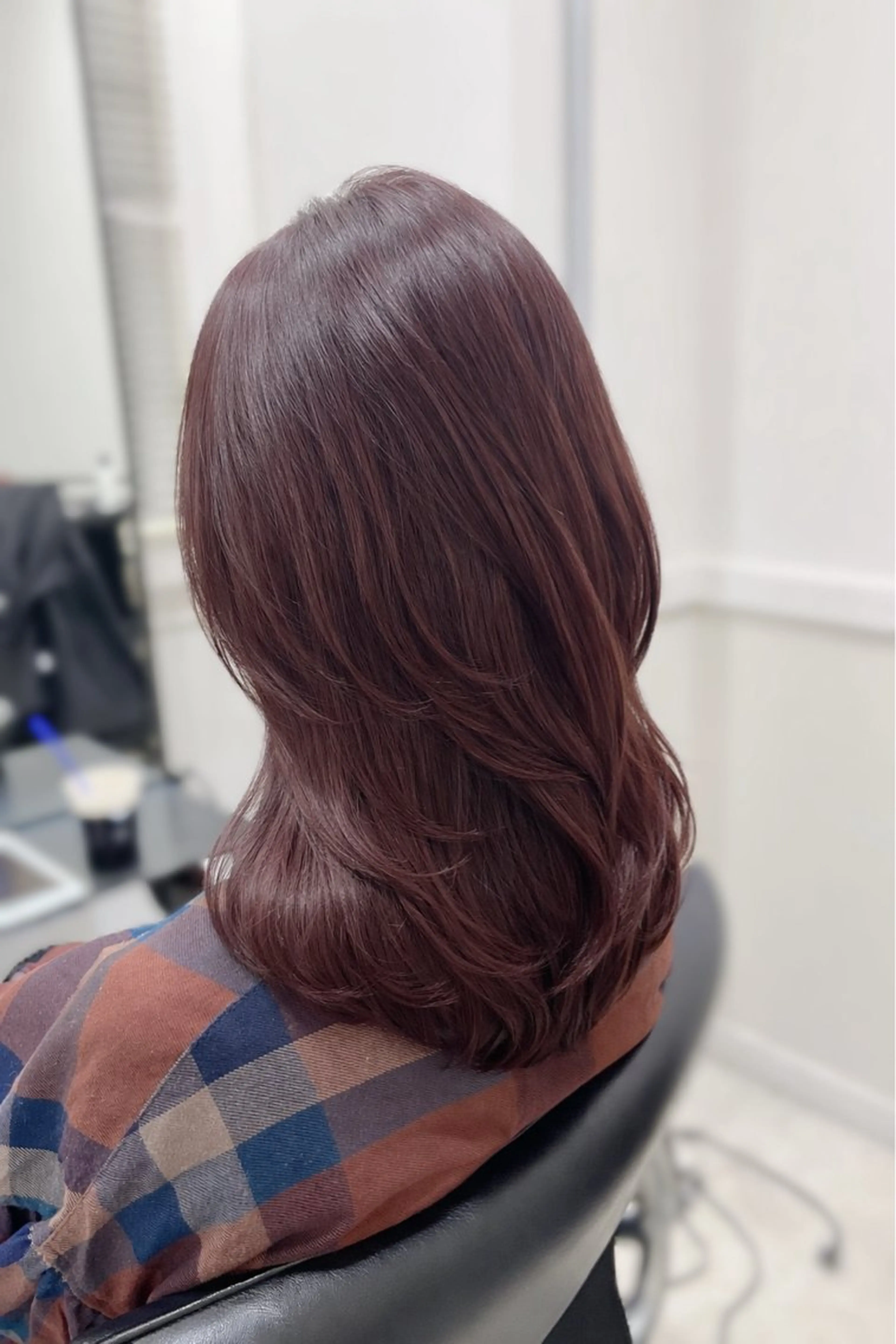 セミロング 縮毛矯正/髪質改善 /レイヤー/韓国のヘアスタイル