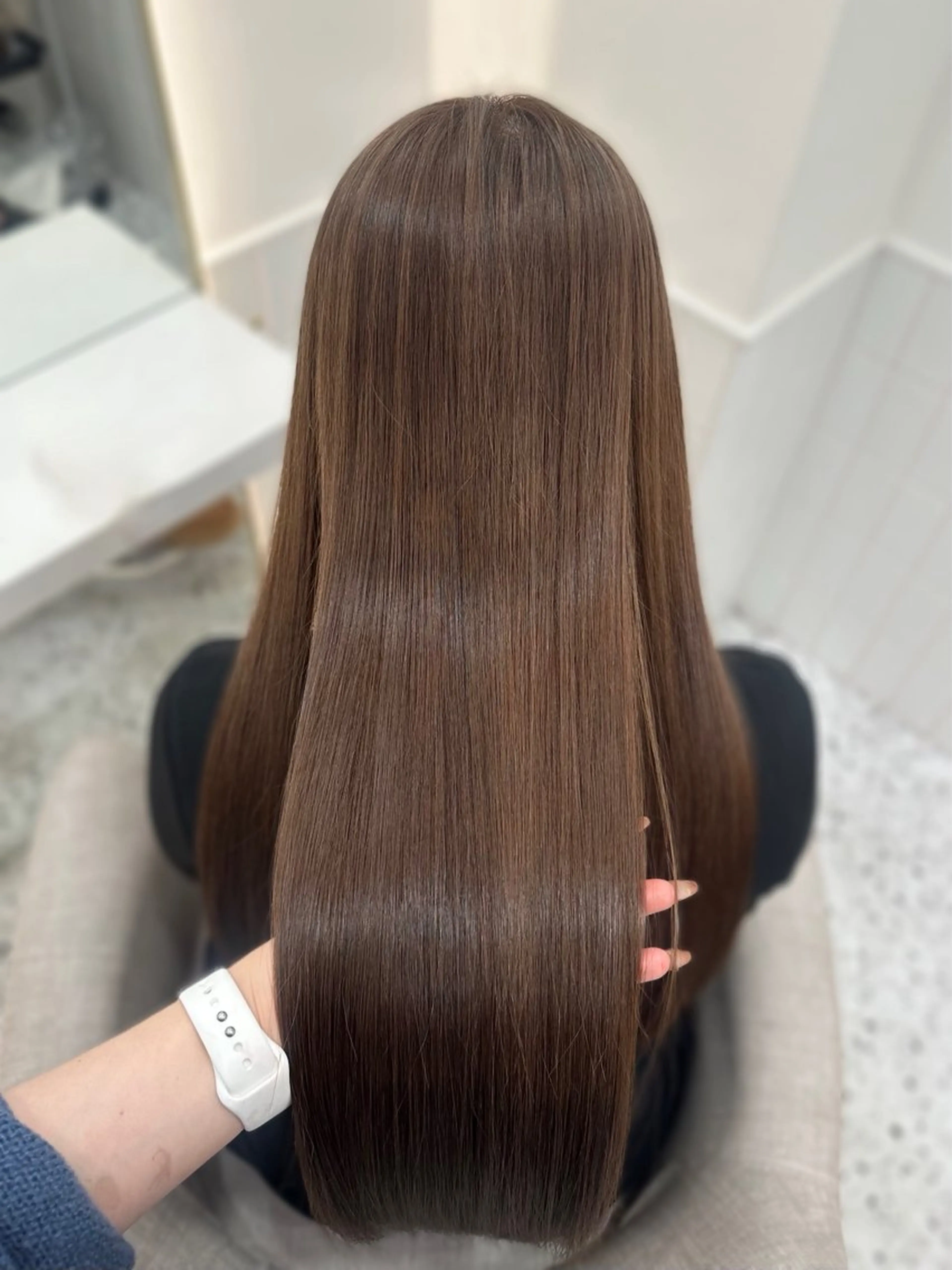ロング カラー ヘアカラー トリートメント 🎀ちゃんりお🎀 /ブラウン/透明感のヘアスタイル