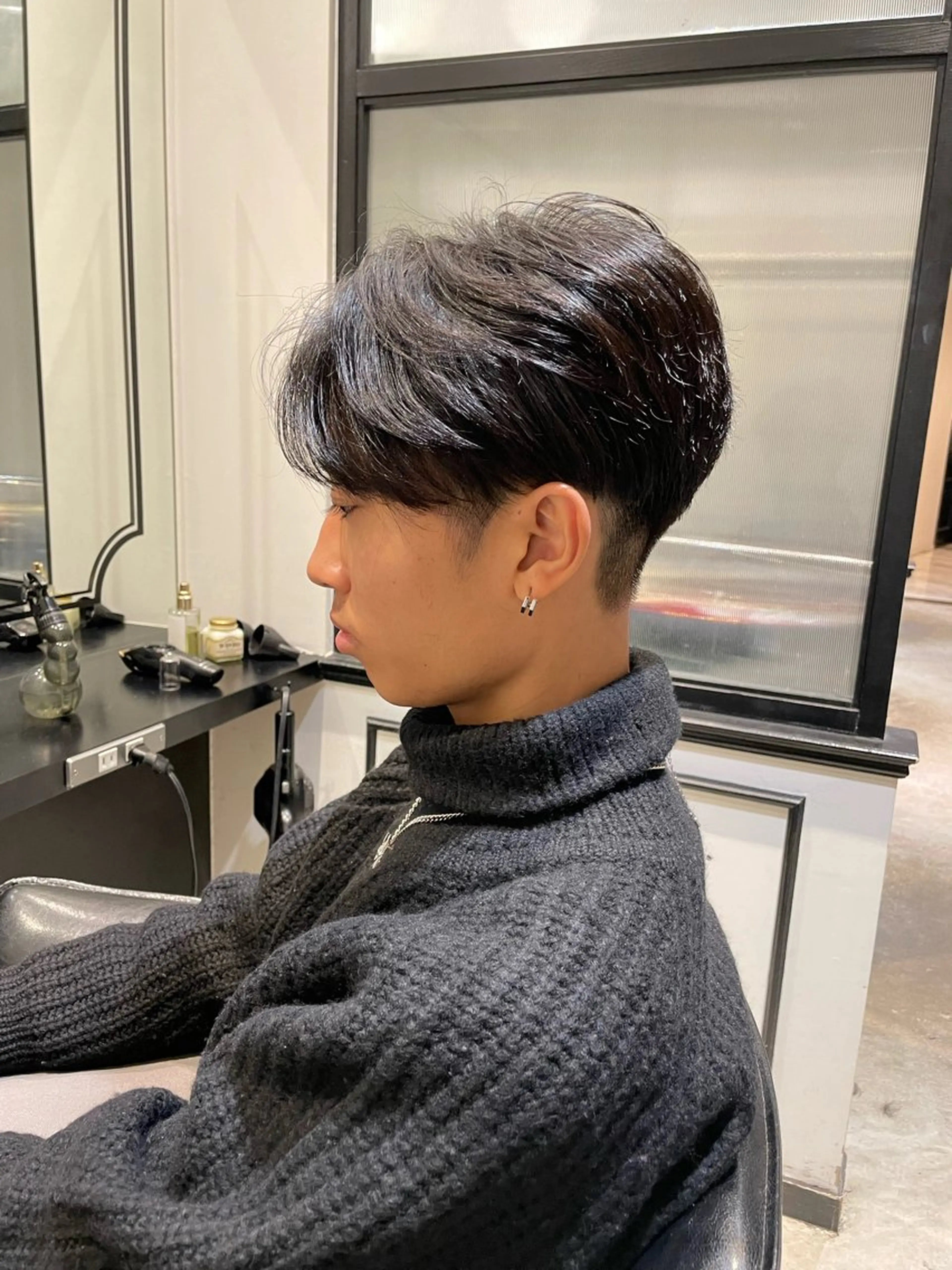 ミディアム メンズ センターパート feliz🤍 RINAのマツエク・マツパデザイン