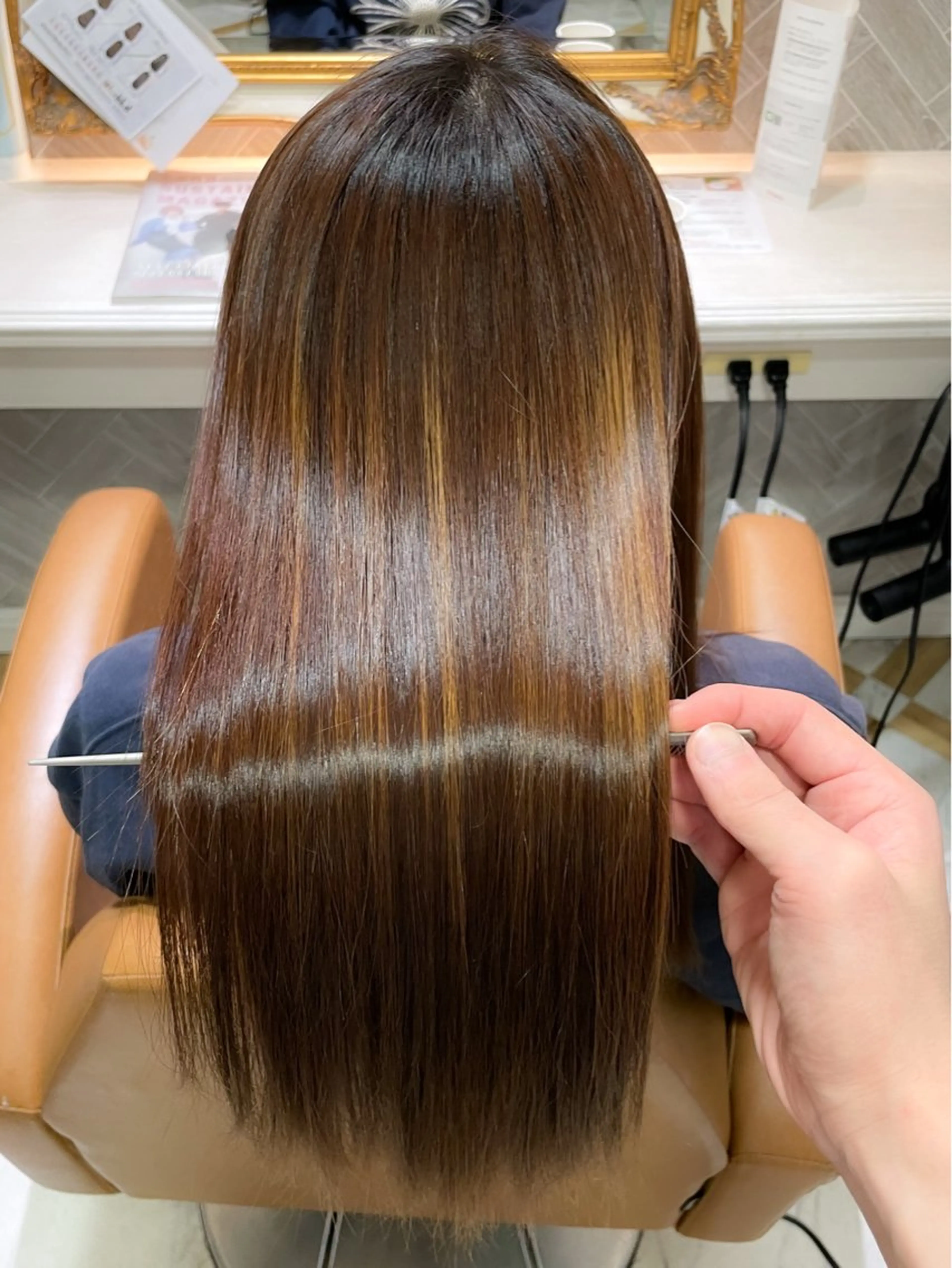 ロング 髪質改善 韓国風ヘア レイヤーカット ロング 縮毛矯正 美髪縮毛矯正🤍 髪質改善/Shinaのヘアスタイル