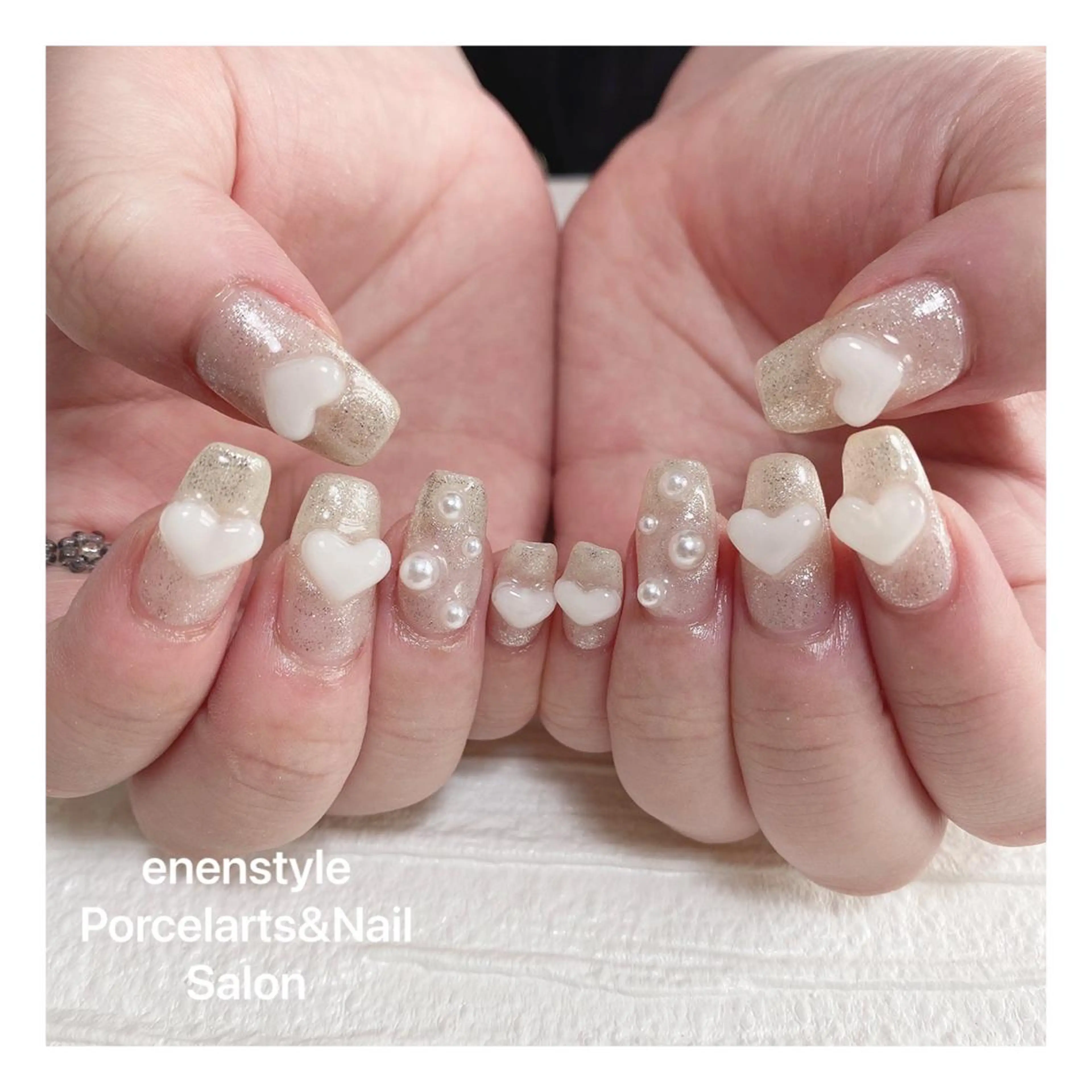 ミディアム ネイル ハンドネイル 👑enen style👑のネイルデザイン