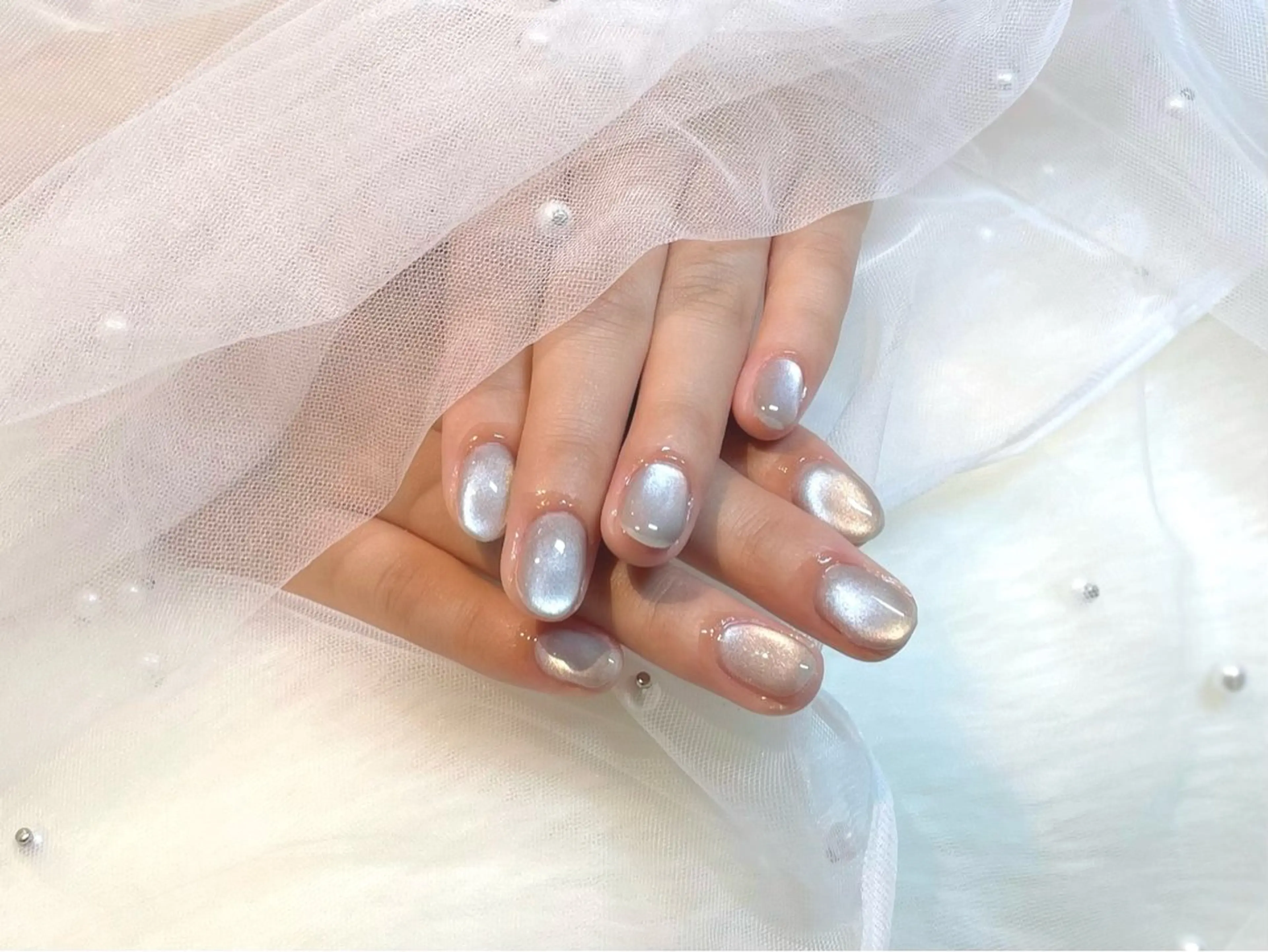 〈オフあり〉マグネットネイル¥4900円🧲⭐️新規オフ無料⭐️《ミニモ限定✨大きいパーツ１つ無料❕》の写真