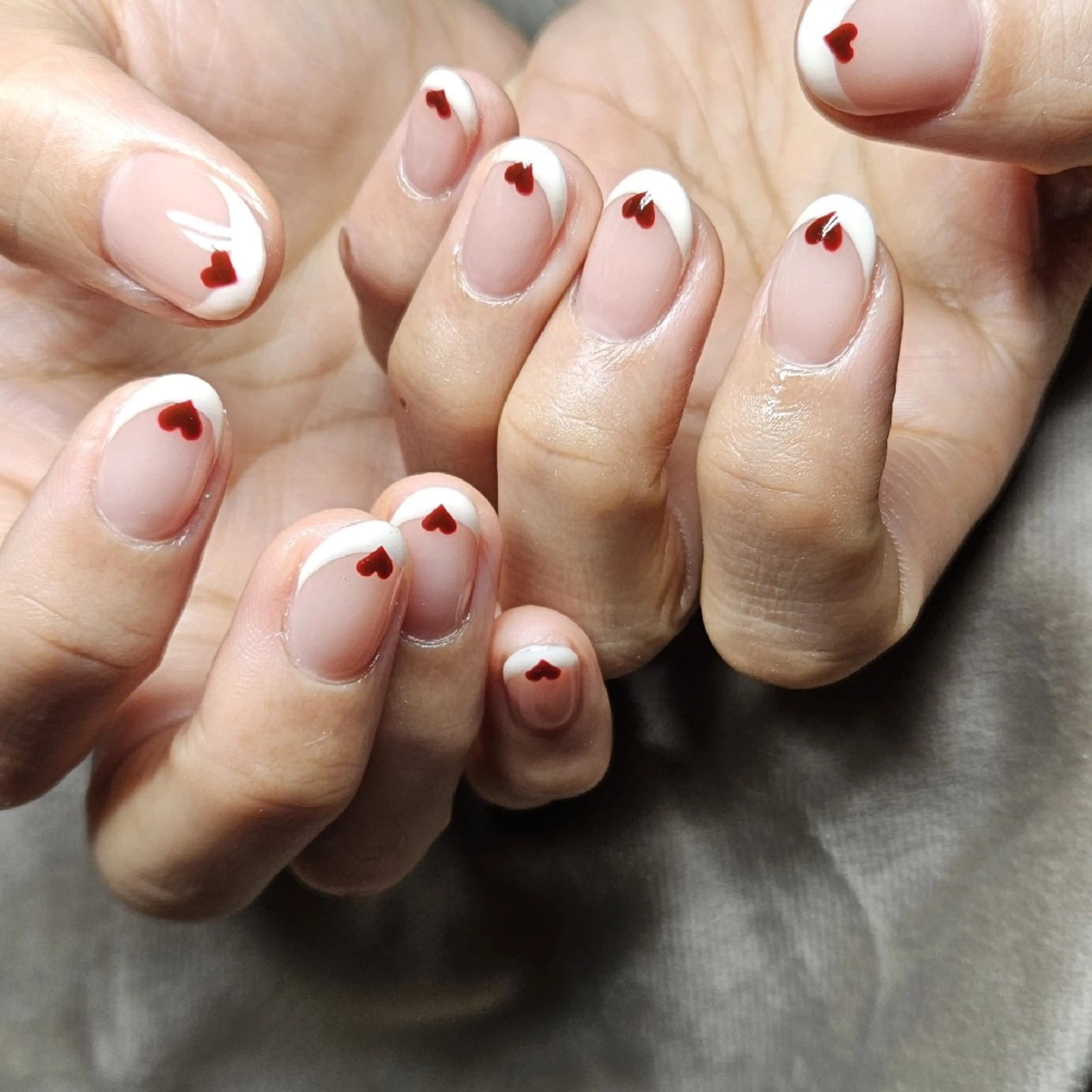 ネイル ハート バレンタイン ハンドネイル 山田 貴子のネイルデザイン