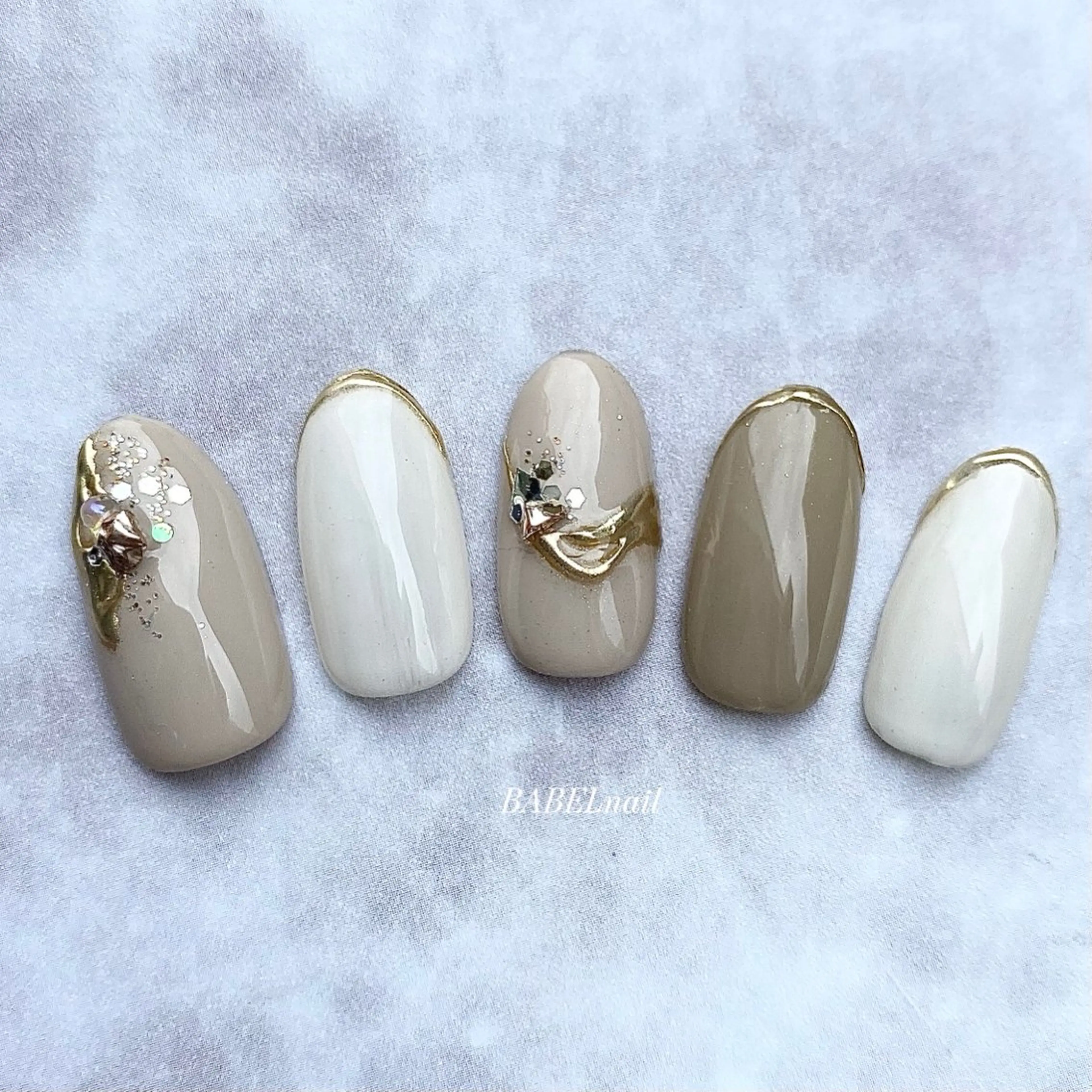 ネイル アートネイル ジェルネイル オフィスネイル ショートネイル ハンドネイル BABELバベル所属・江戸川橋✨BABEL 【バベル】大人可愛いのネイルデザイン