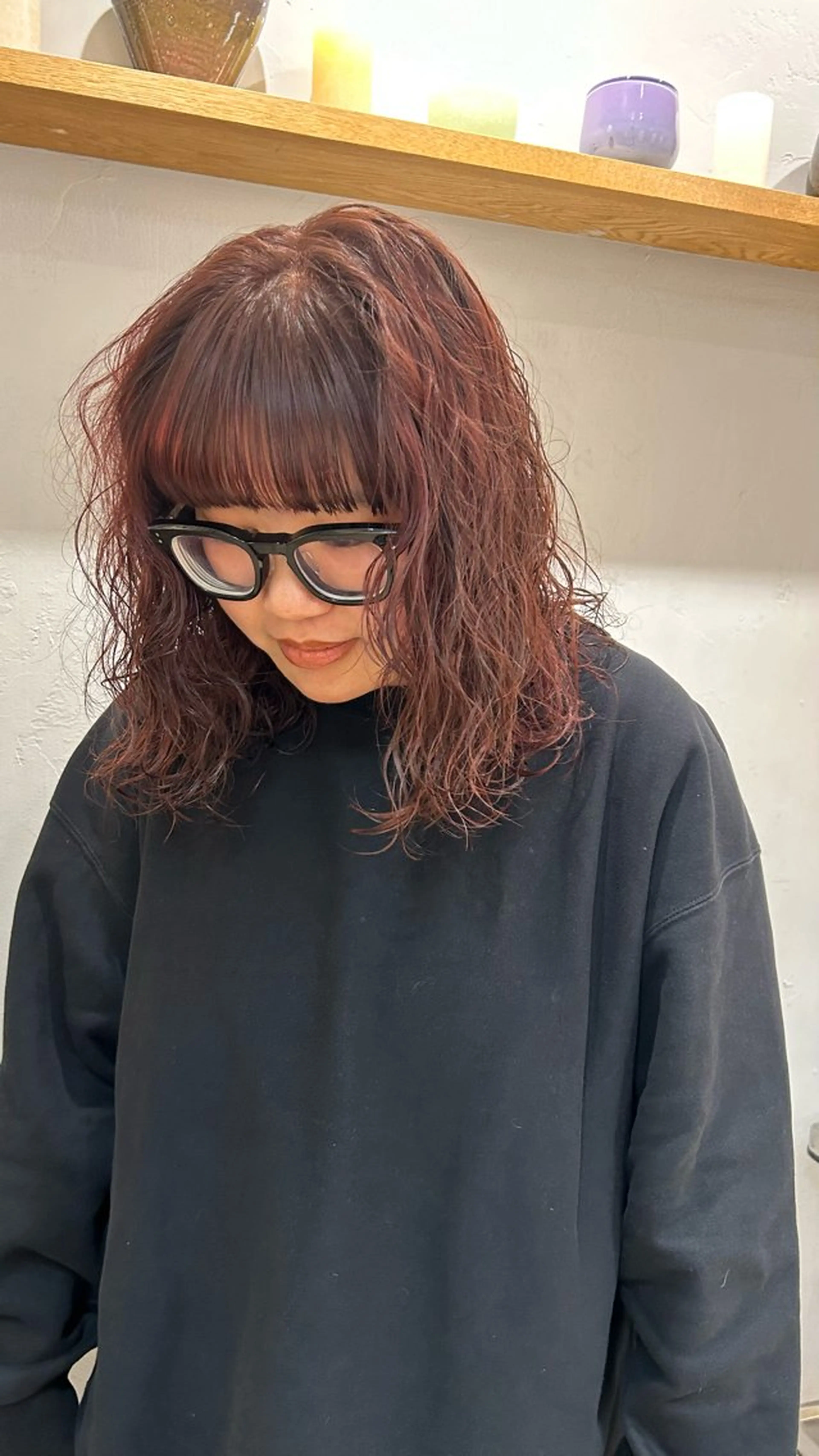 カラー パーマ ヘアカラー パーマ じゅわっと暖色カラー 🍊Moemiのヘアスタイル