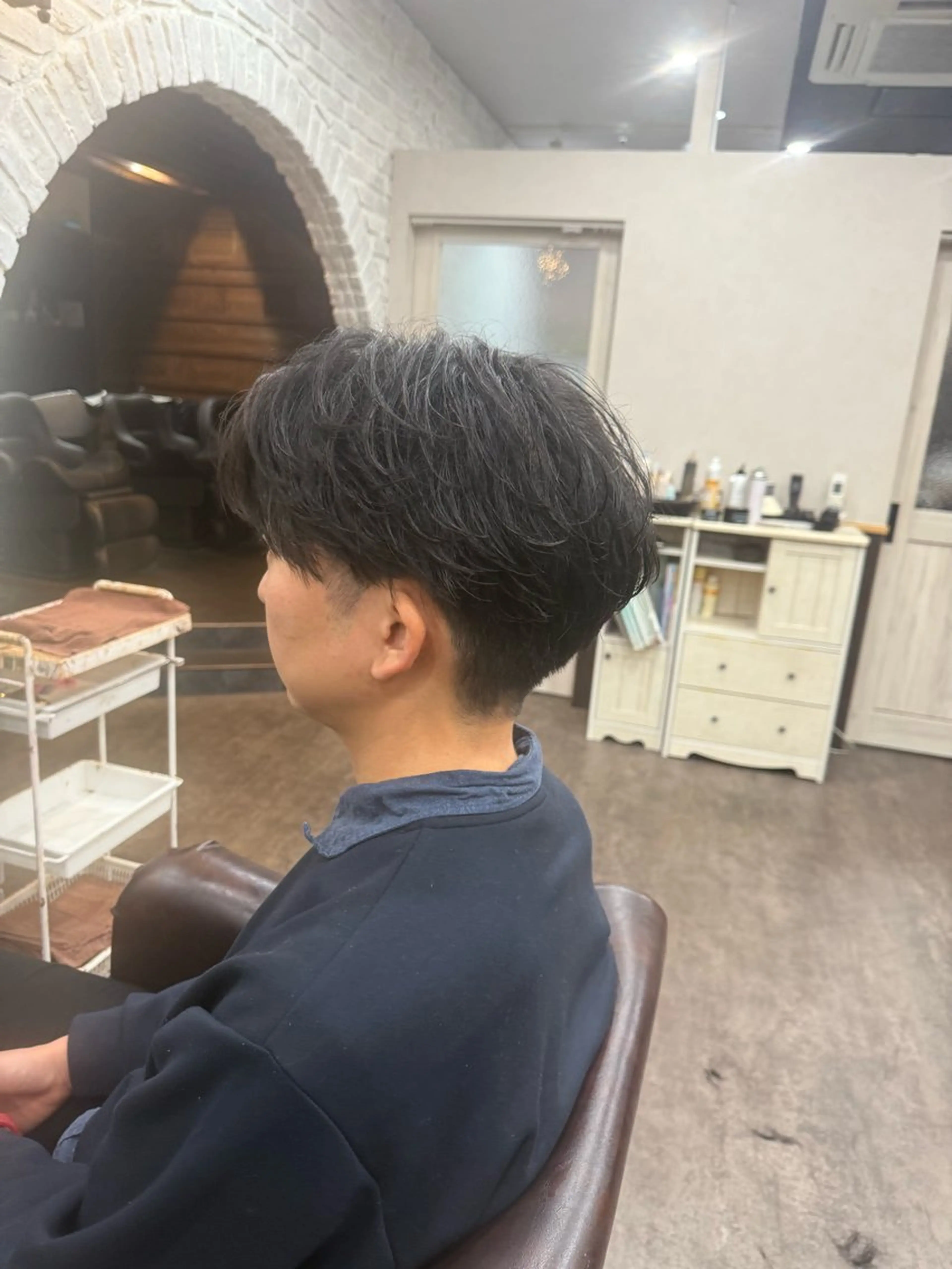 メンズ センターパート カット ちゅる髪✨️派手髪 🦄renのヘアスタイル