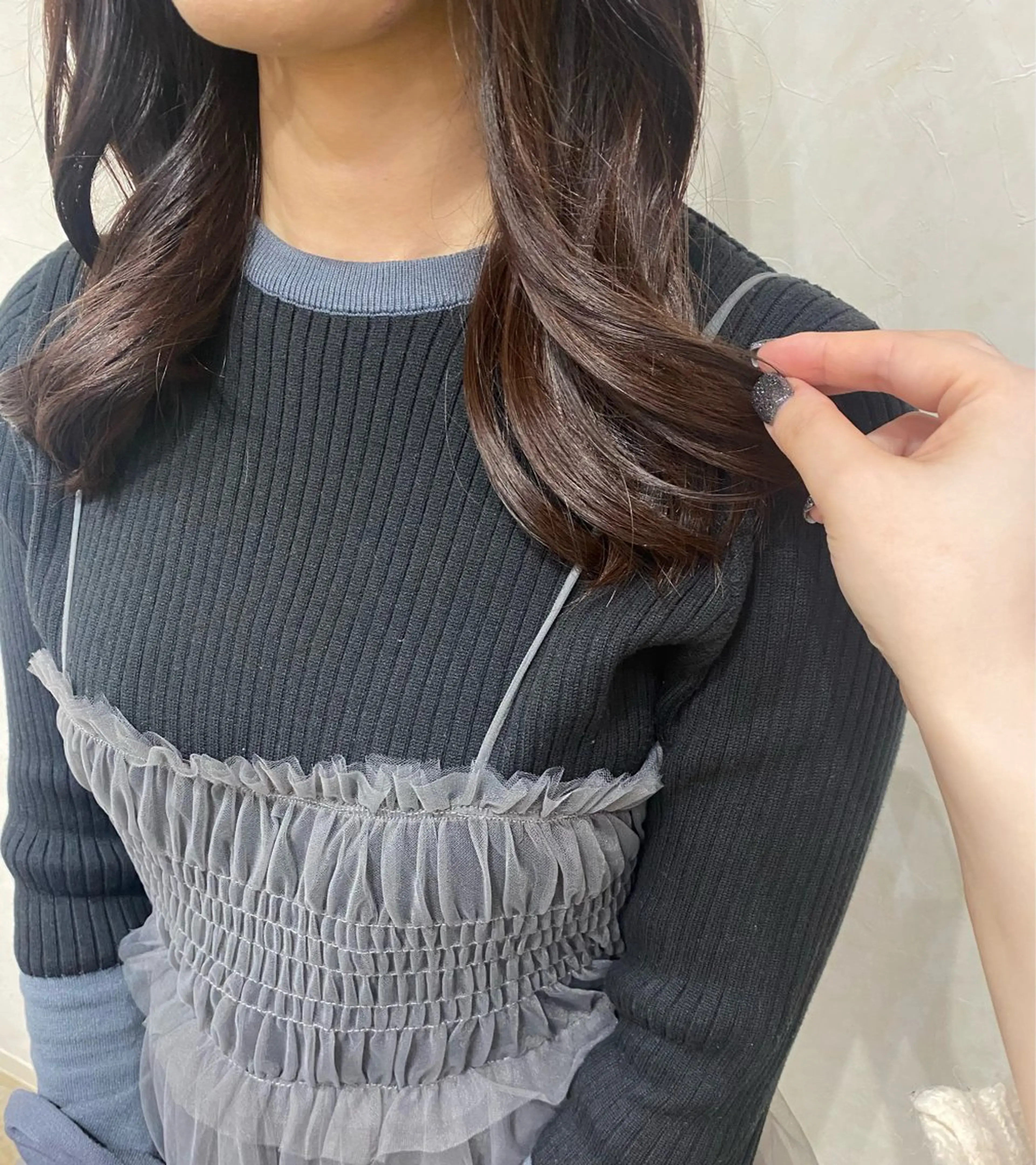 セミロング カラー N°+aero 😊れいか😊のヘアスタイル