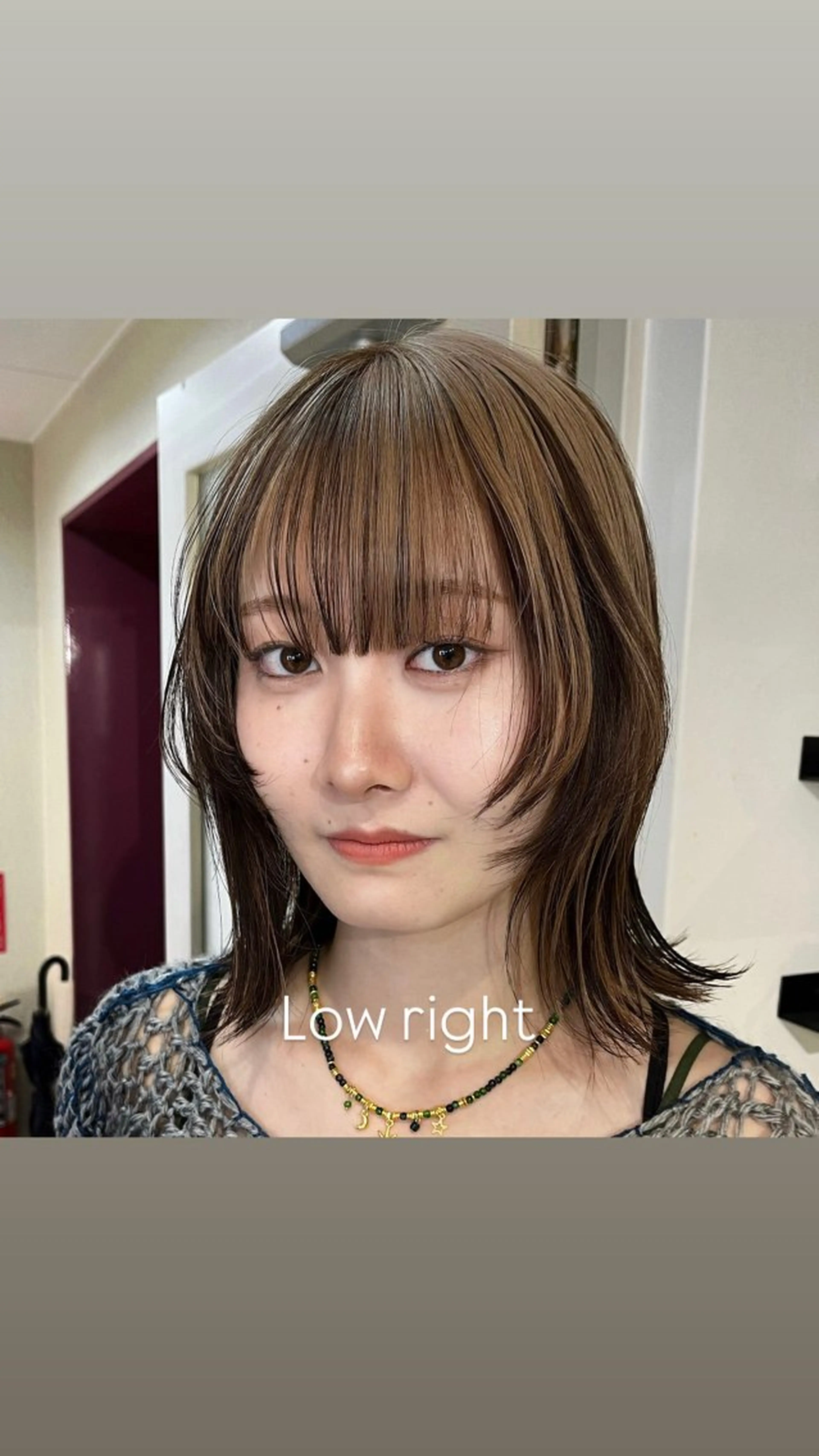 ロング カラー 学生 タマキ/似合わせ カット/Wカラーのヘアスタイル