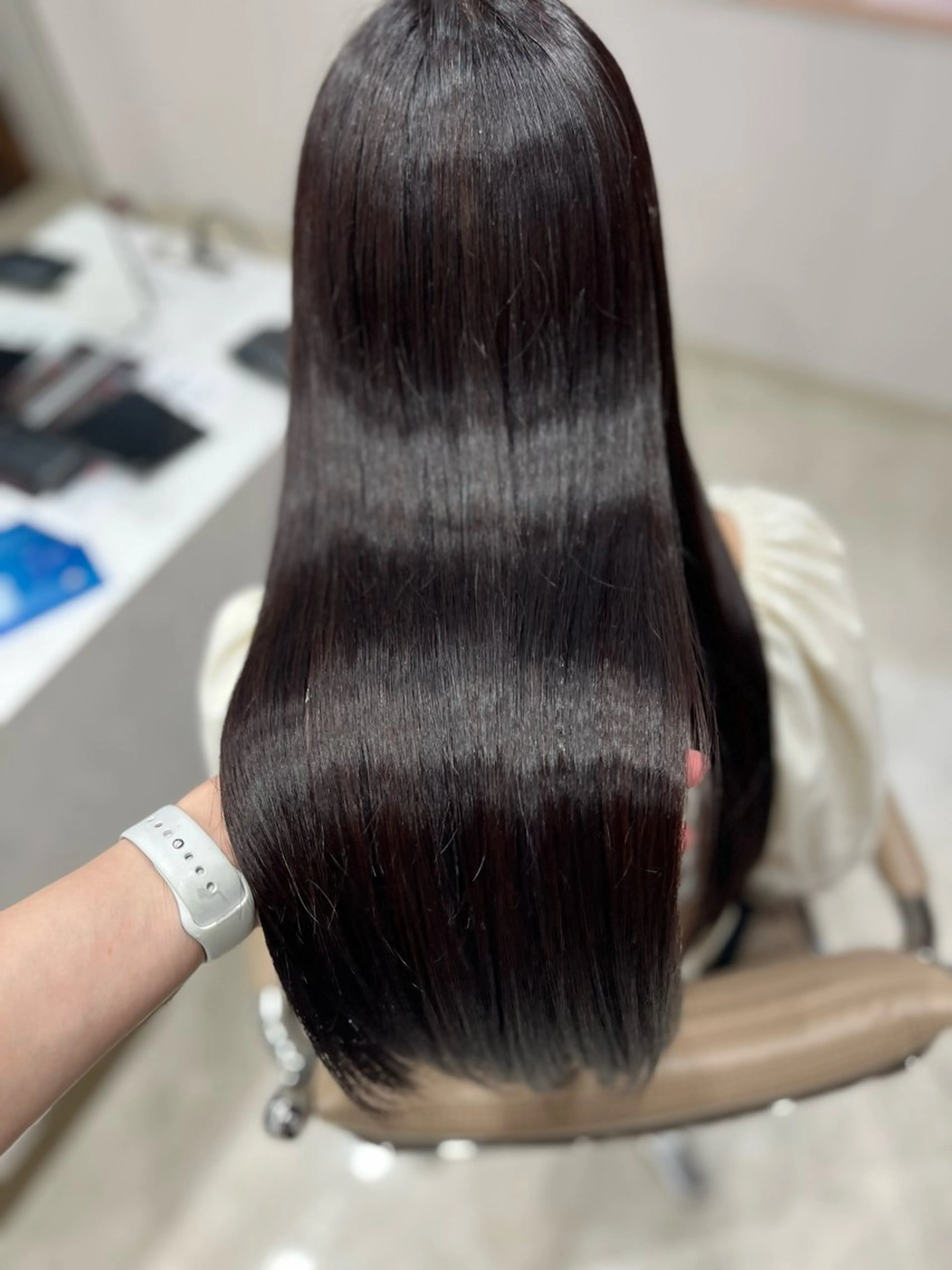 ロング カラー レッドカラー カット ヘアカラー トリートメント 🫧ぷる艶カラー🫧 Yuubi🦩のヘアスタイル