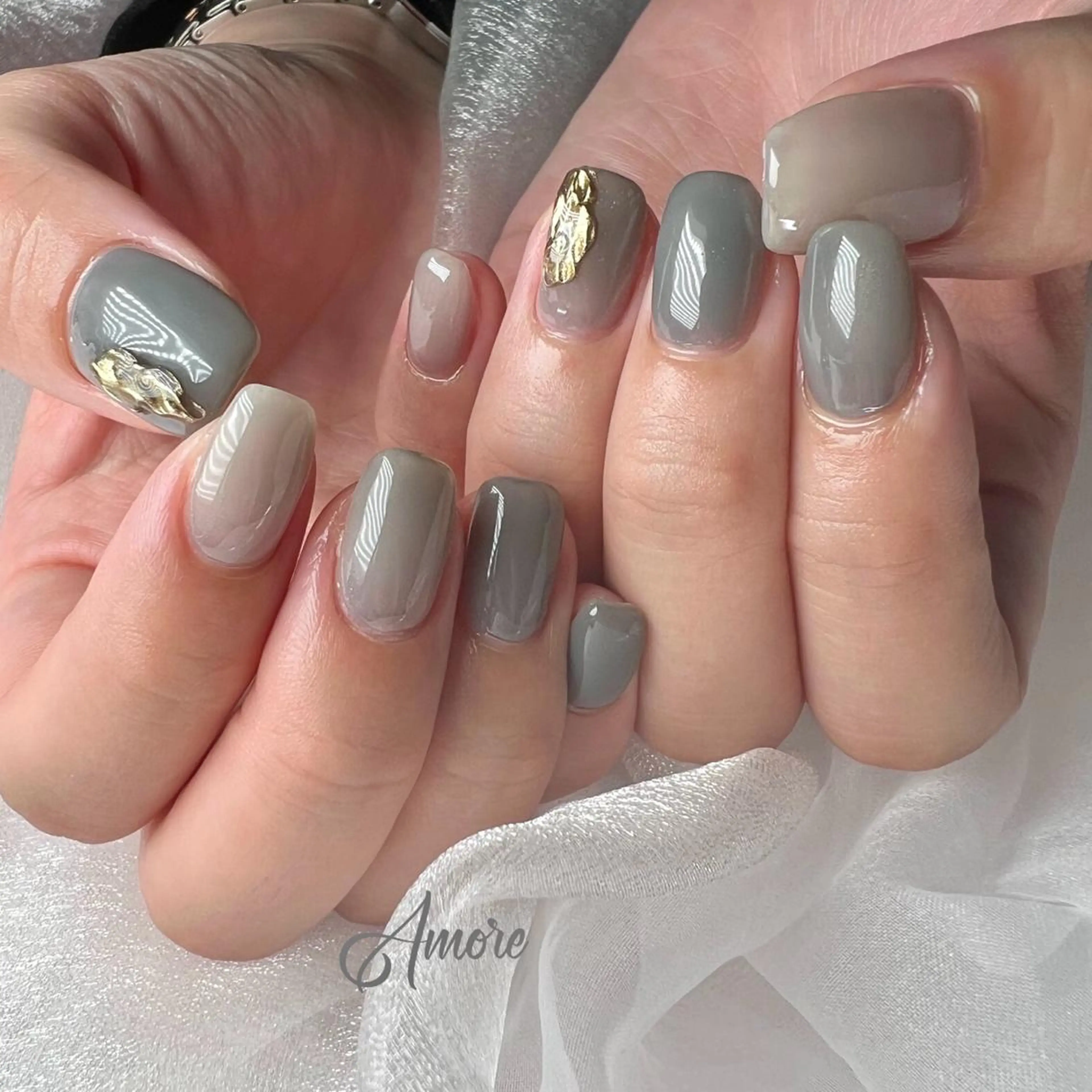 ネイル ジェルネイル 韓国ネイル ミラーネイル オフィスネイル パラジェル You kyehwaのネイルデザイン