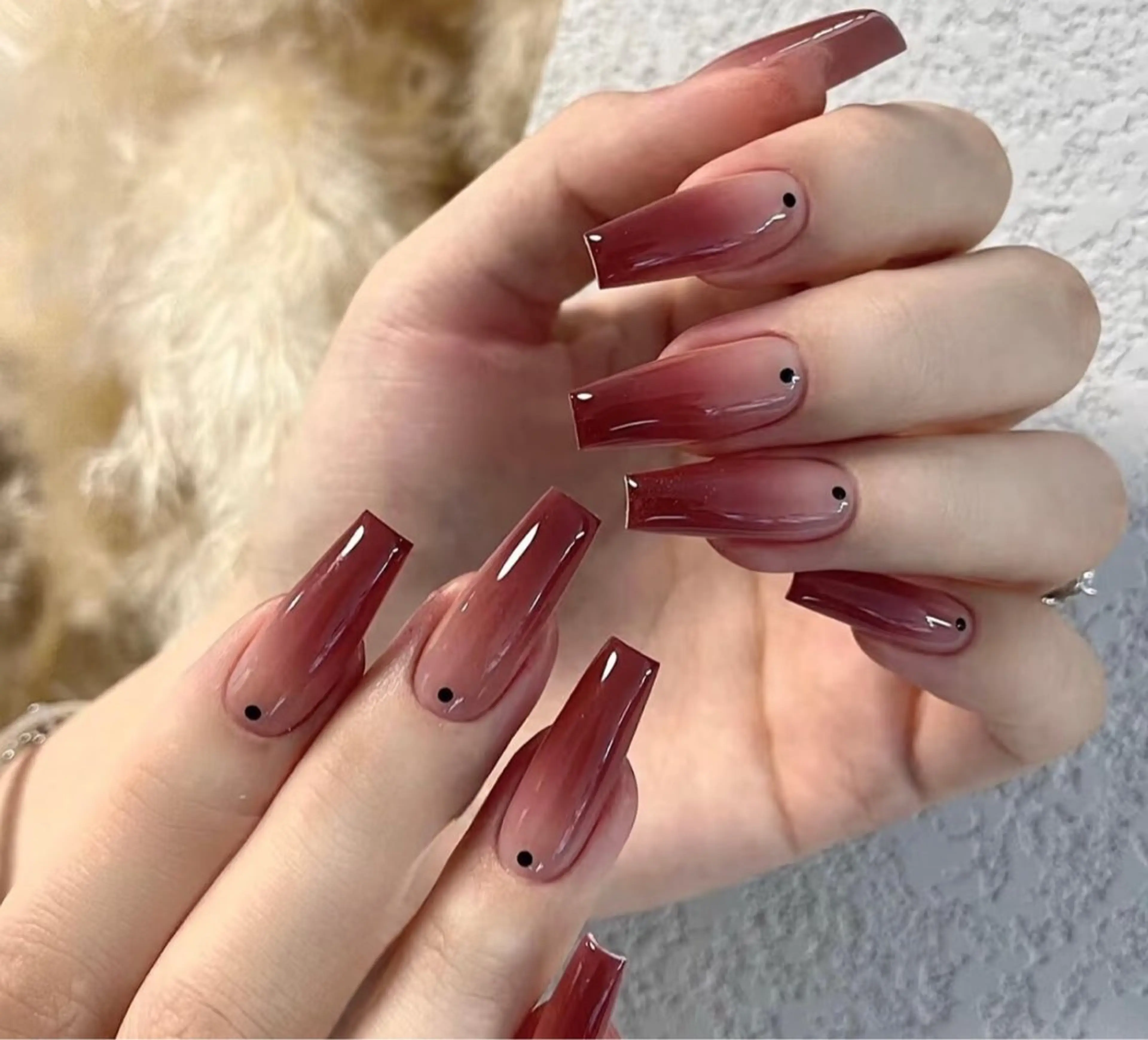 ネイル アートネイル オーロラネイル チークネイル フレンチネイル ガラスフレンチ ハンドネイル 🎀🎀YooLi Nail Salonのネイルデザイン