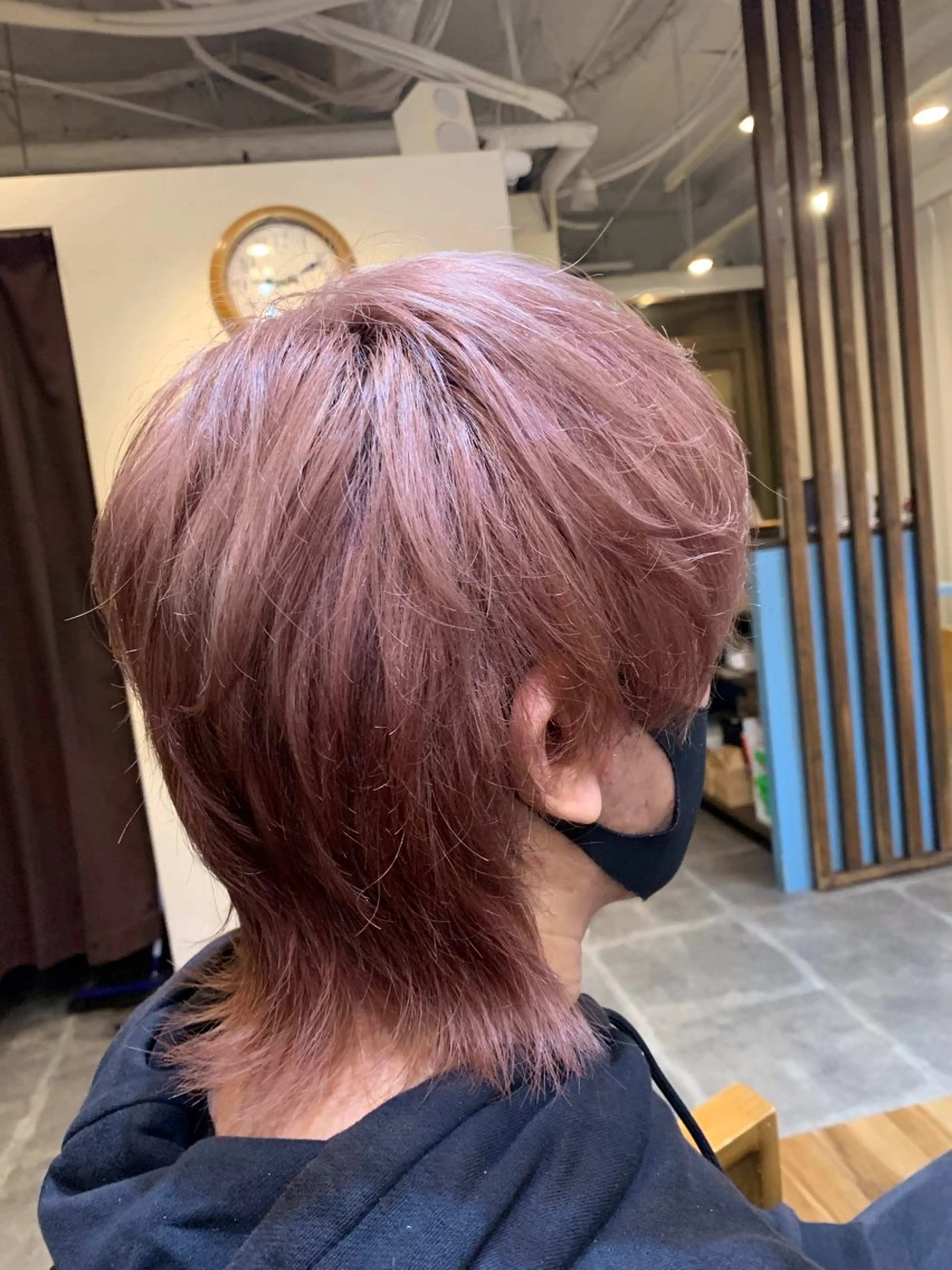 ショート カラー ベージュカラー ピンクカラー ピンクベージュ Cecil hair なんば店のヘアスタイル