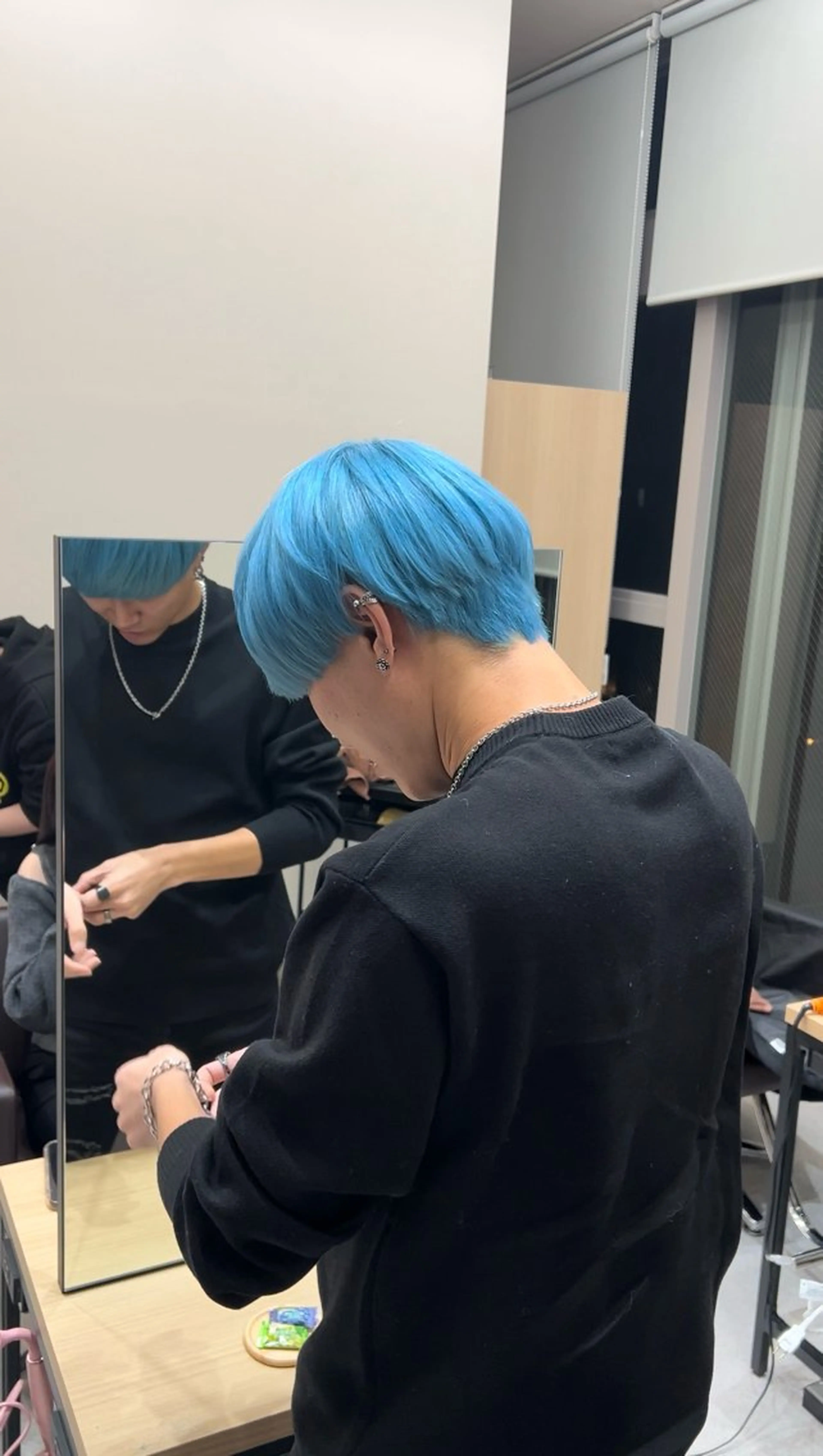 ショート カラー ブリーチ バレイヤージュ /ハイライト/もときのヘアスタイル