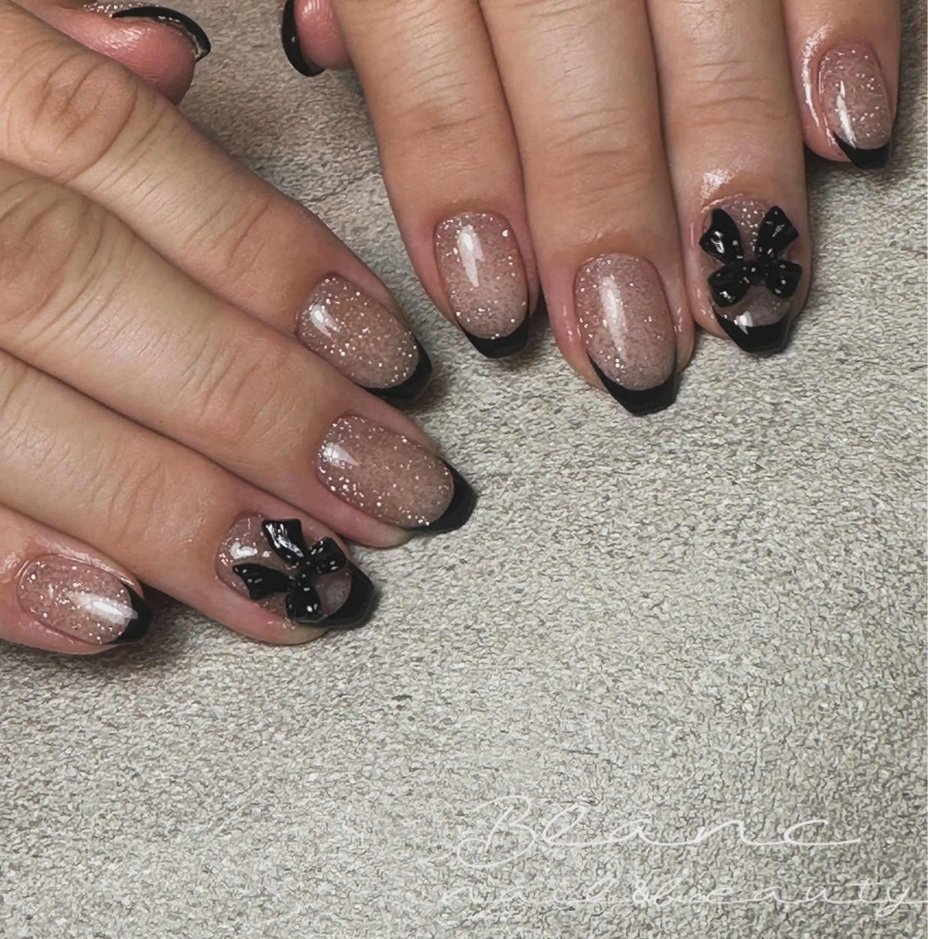 ネイル リボン Blanc ブランのネイルデザイン