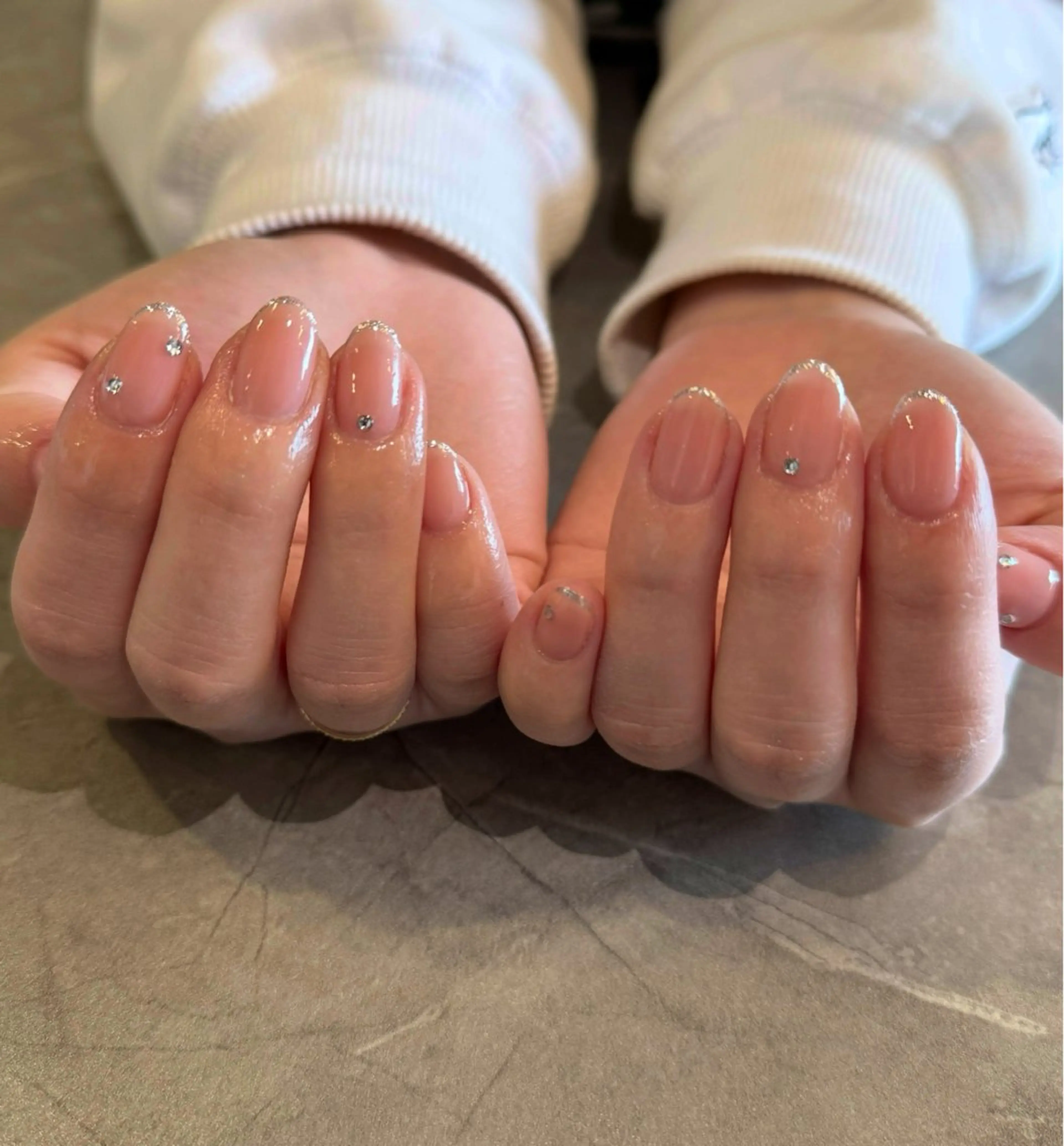 ネイル ラメ(グリッター) ストーンネイル ハンドネイル all所属・Ciel 🕊️のネイルデザイン