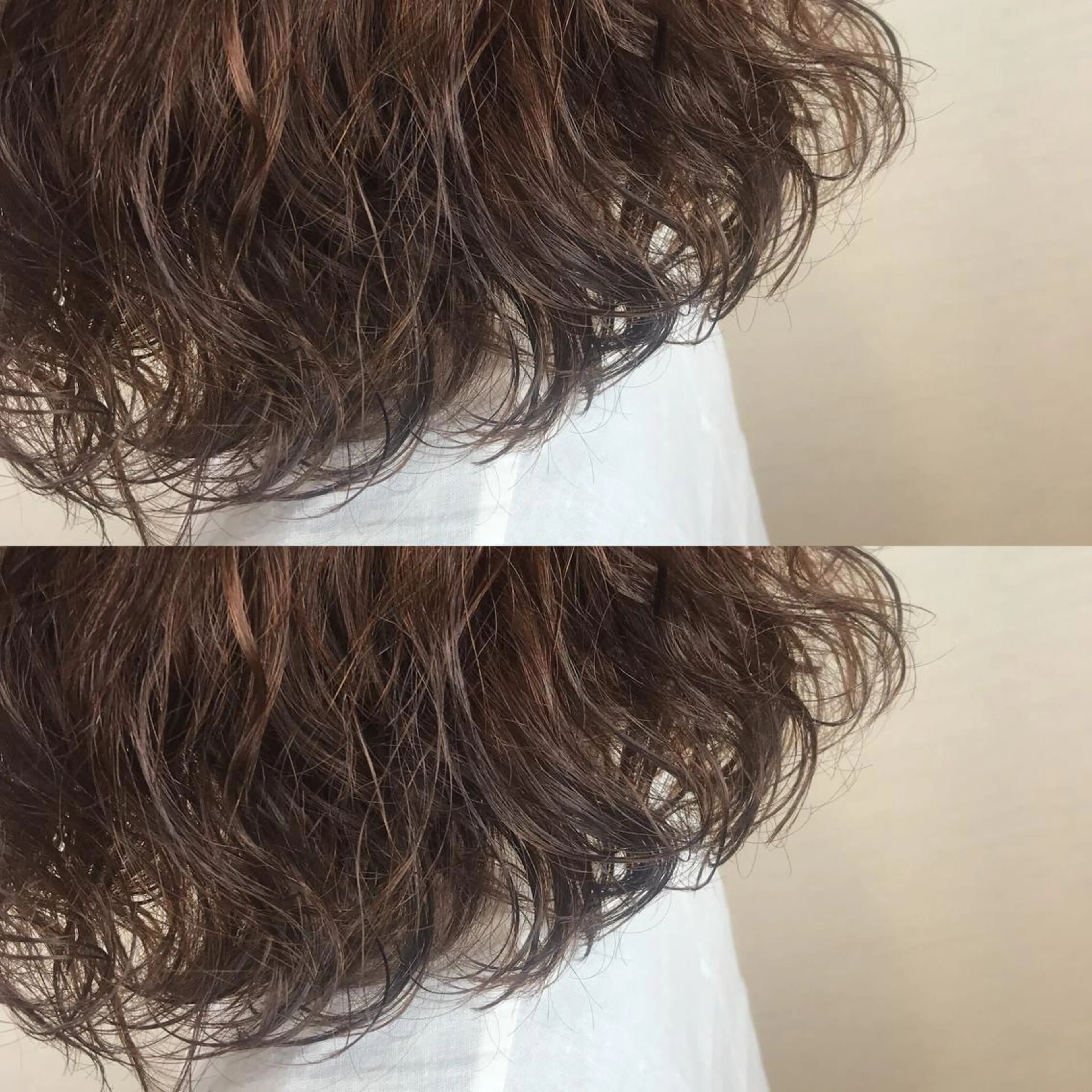 パーマ 韓国レイヤーカット/ ダブルカラーのヘアスタイル