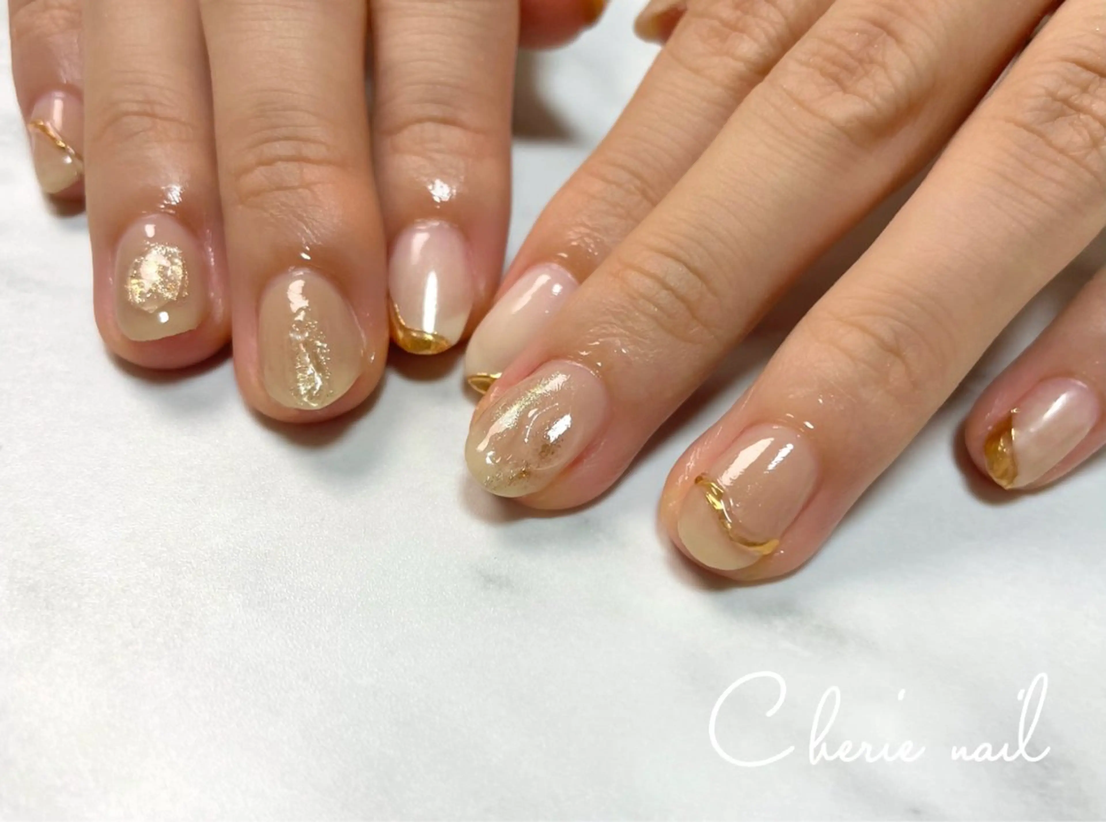 ネイル ニュアンスネイル ハンドネイル Cherienail yunaのネイルデザイン