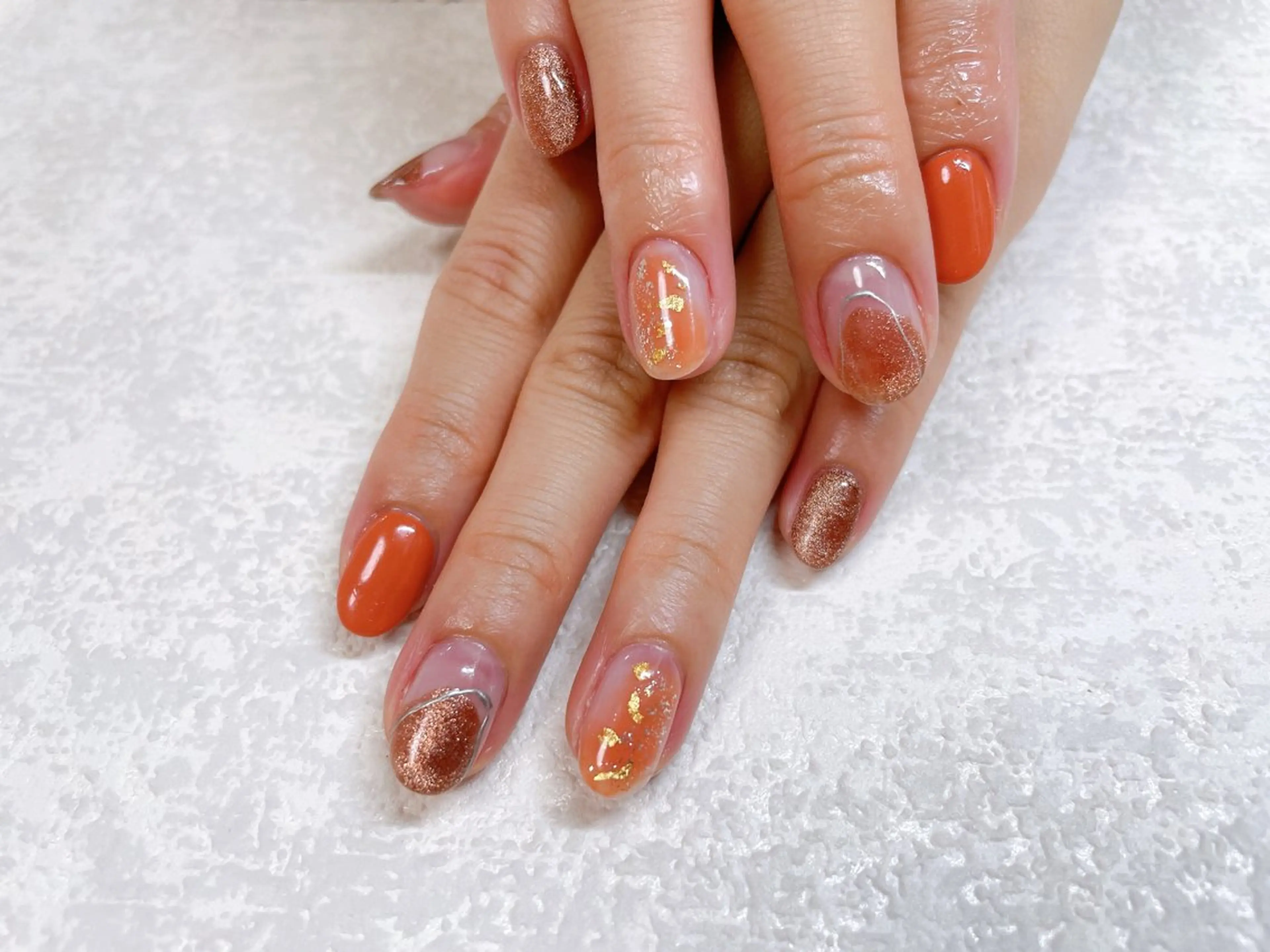 ネイル オーロラネイル フットネイル フレンチネイル ジェルネイル 韓国ネイル ハンドネイル Mogu nail 二子玉川のネイルデザイン