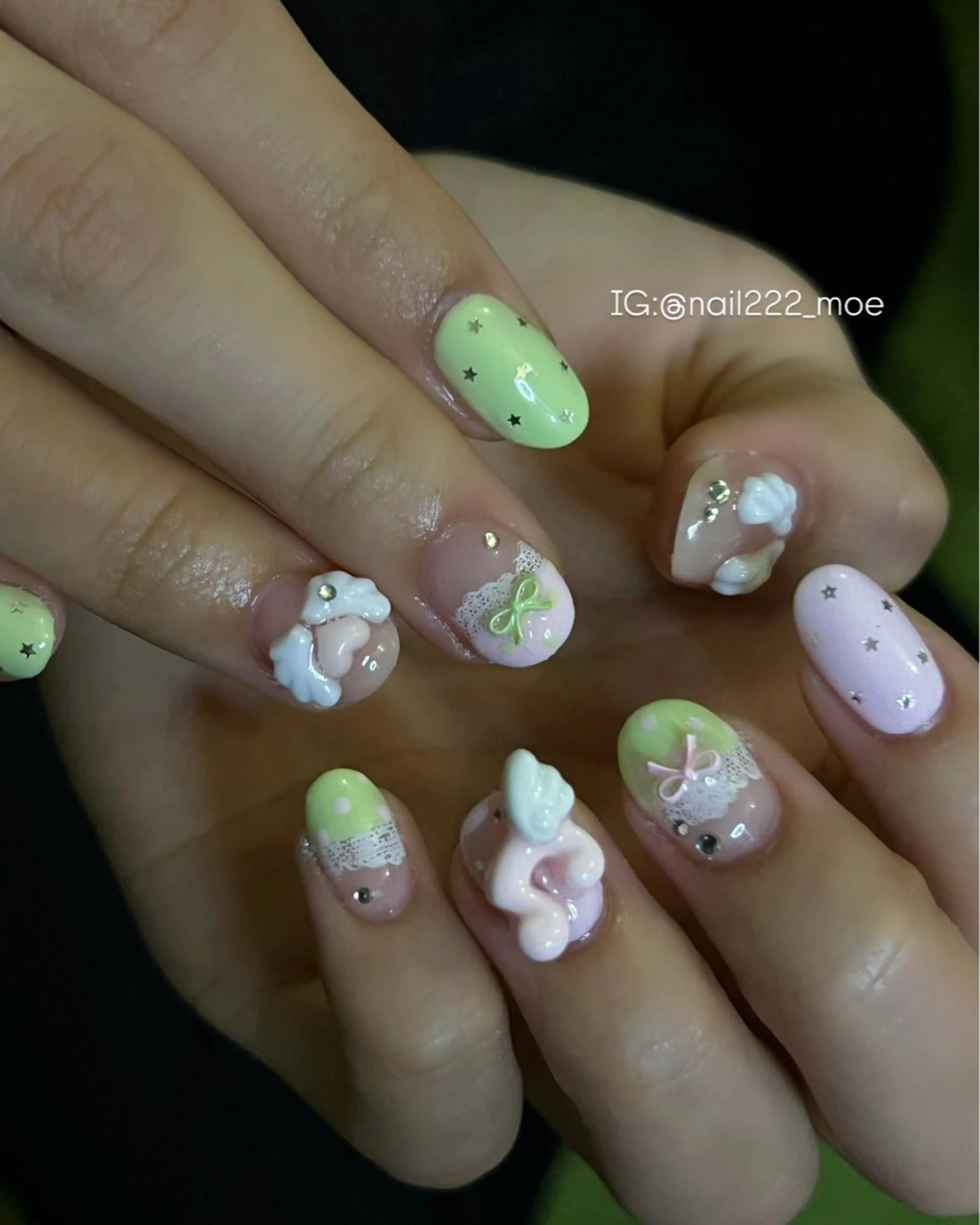 ネイル ハンドネイル ⟡.*222⋰˚☆ MöEのネイルデザイン