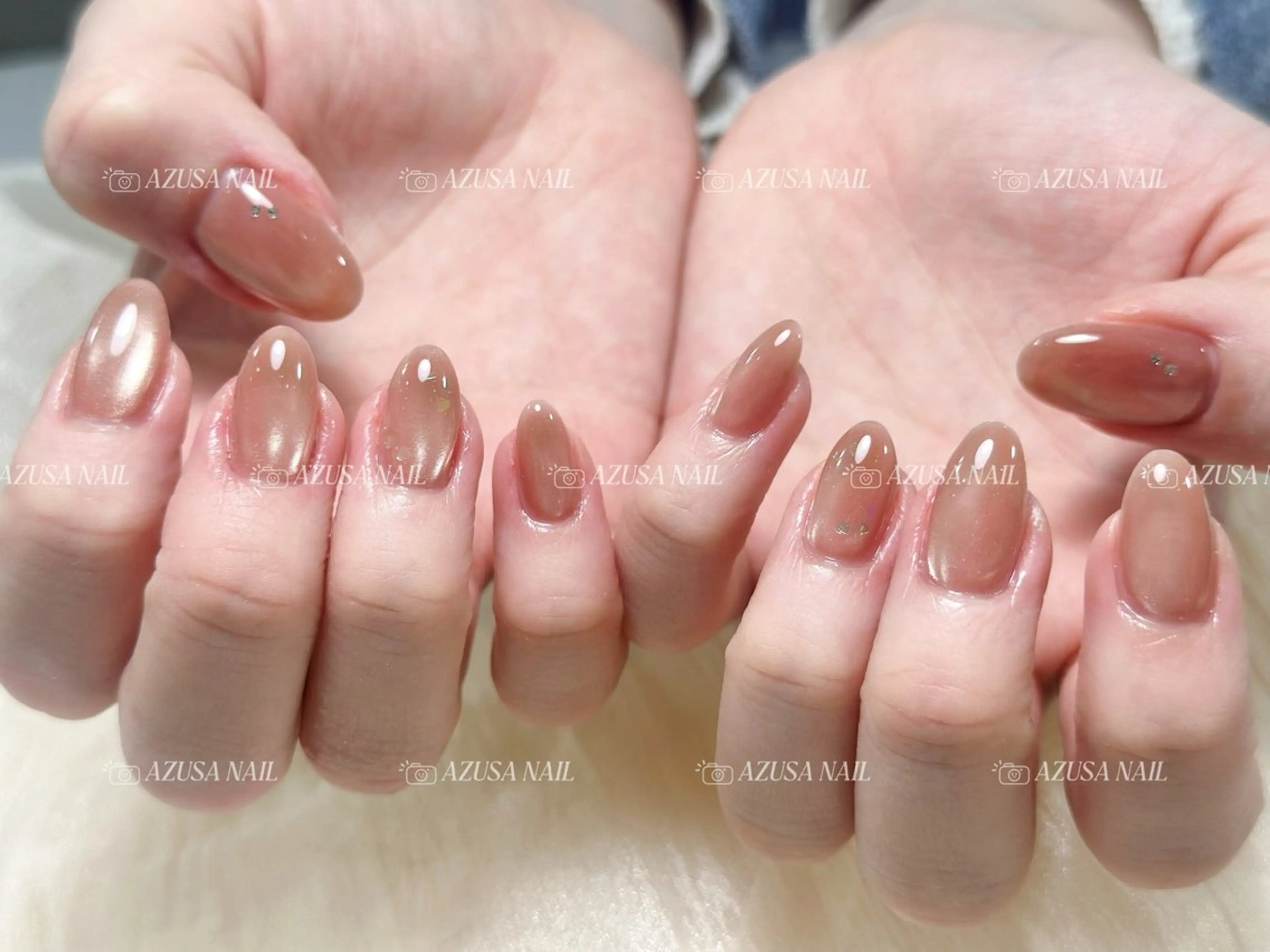 ネイル フラッシュネイル フレンチネイル 氷ネイル・うるうるネイル マグネットネイル マグネットワンカラー ハンドネイル 🧸自宅ネイル あずさのネイルデザイン