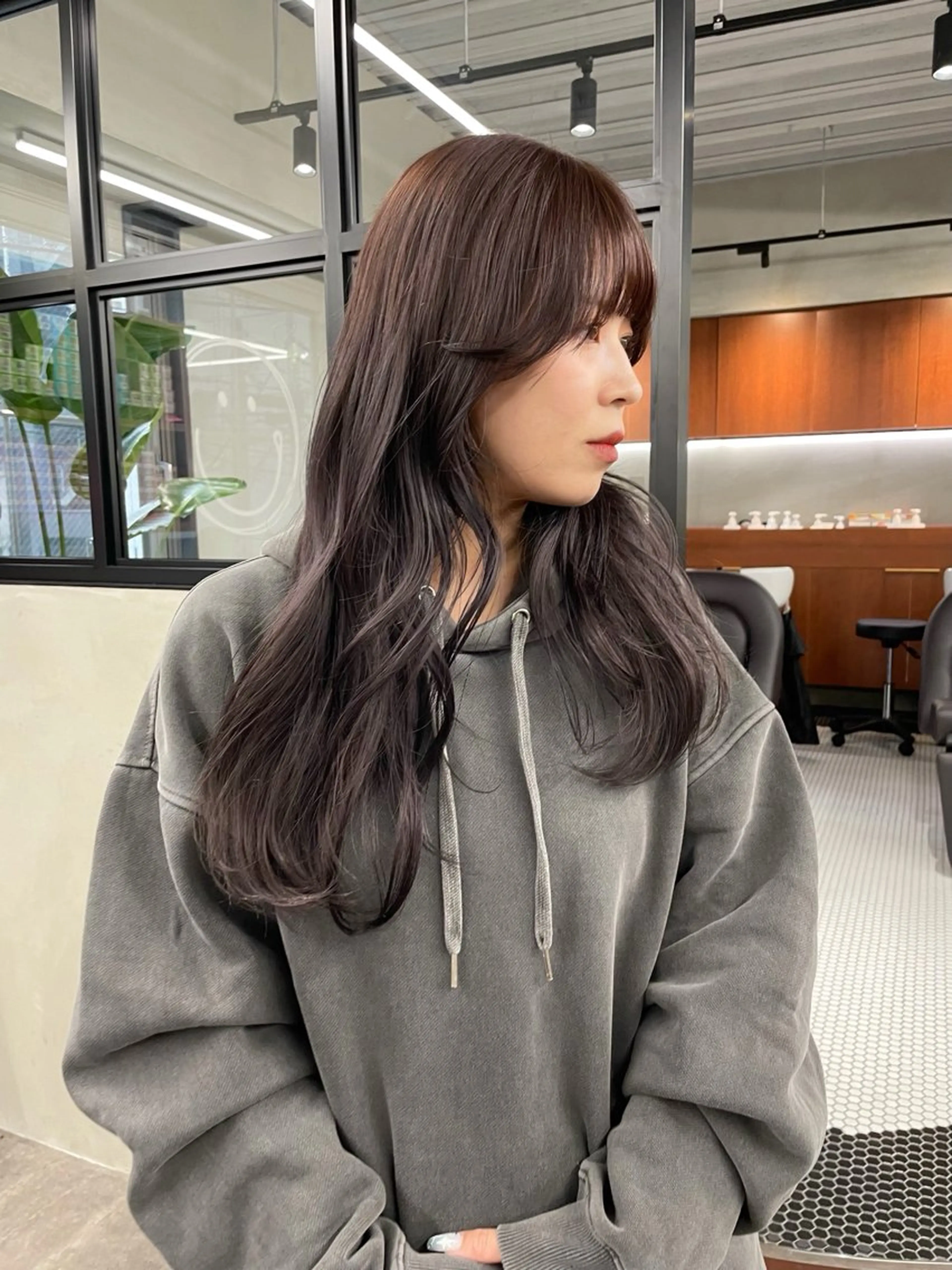 ロング カラー アッシュ ベージュカラー ダブルカラー グレージュ ハイトーンカラー ヘアカラー 🍒暖色カラー🍒 渋谷/YUUのヘアスタイル