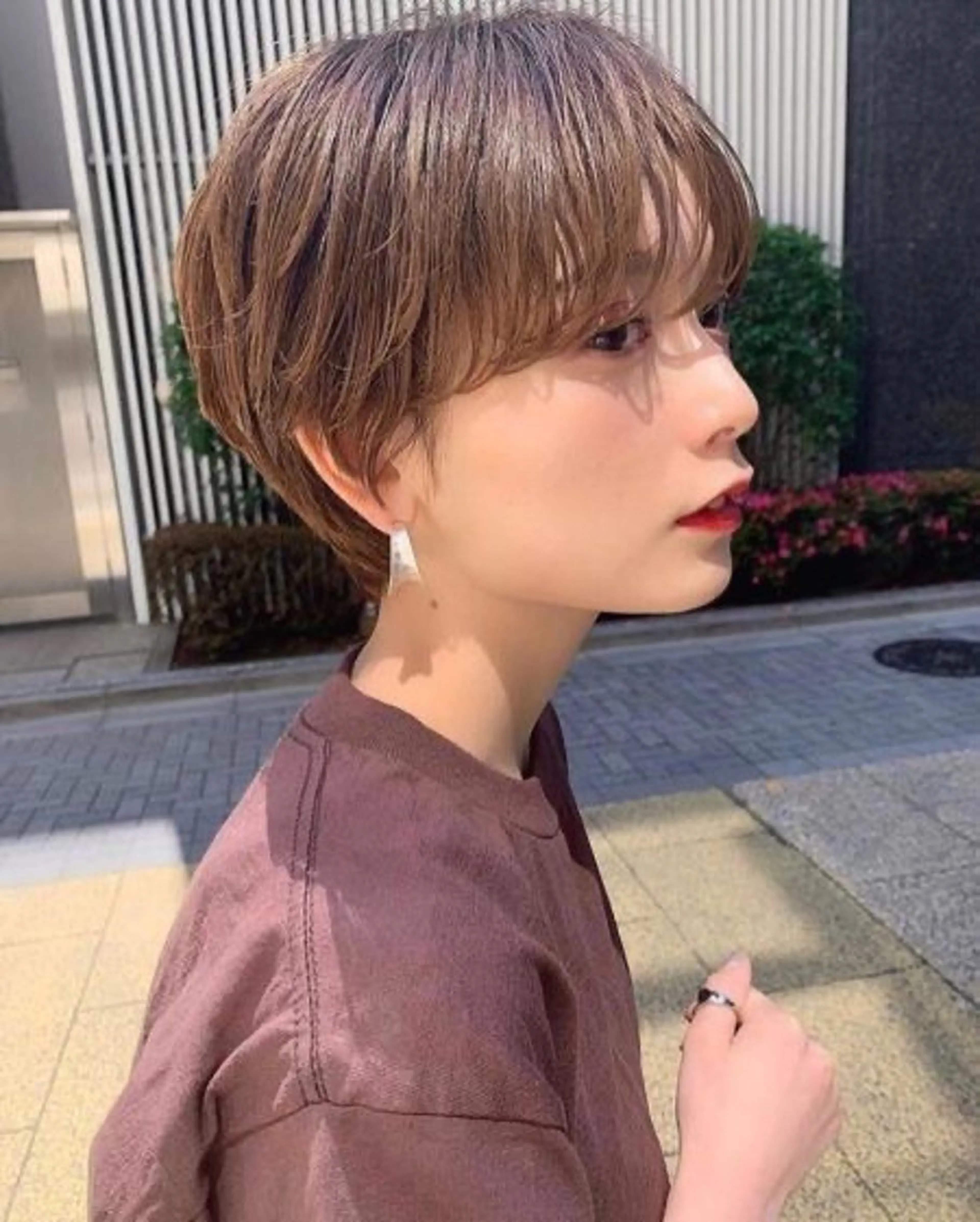 ショート レイヤーボブ/ 艶カラー/サナ🌼のヘアスタイル