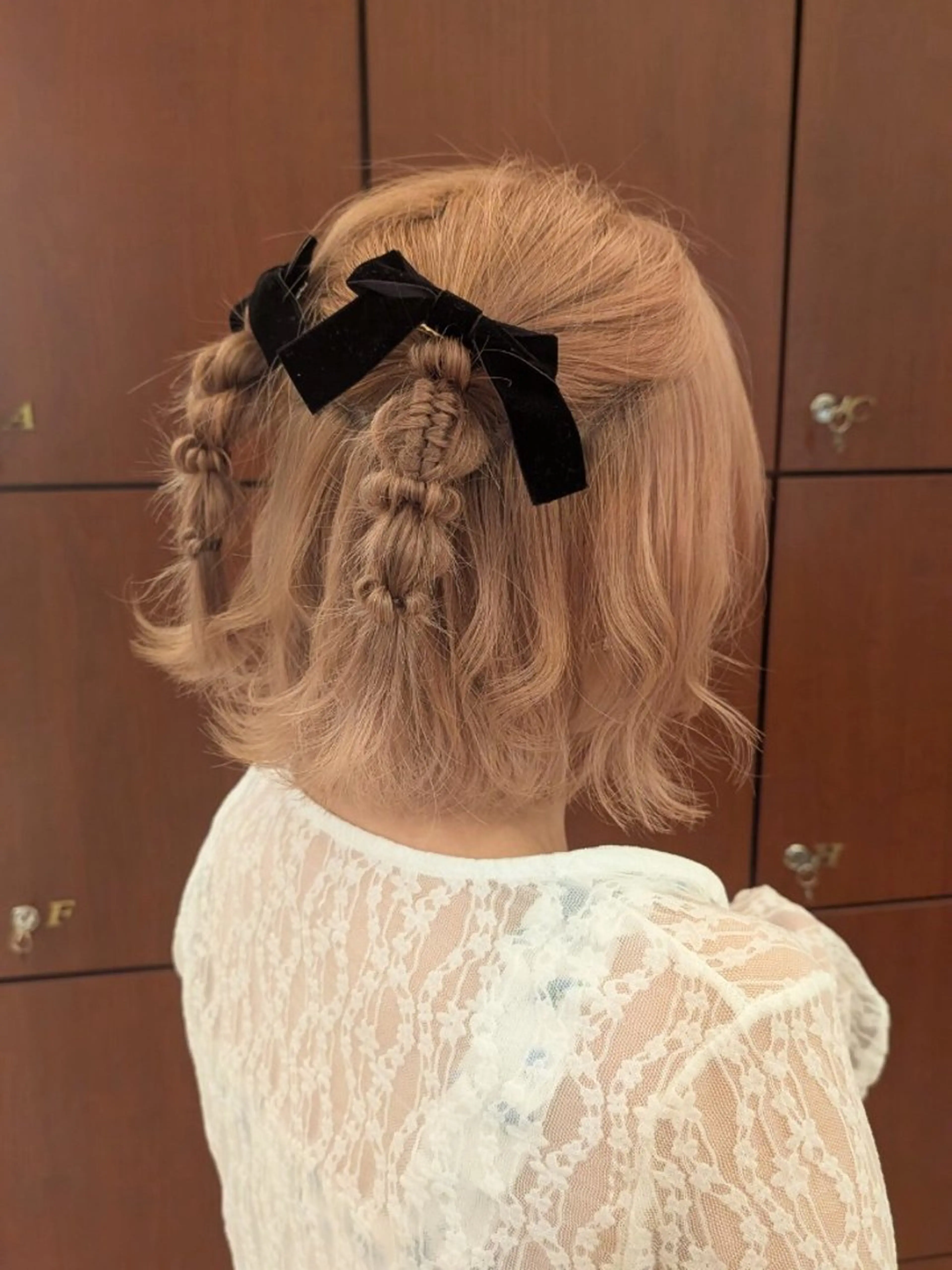 ショート ヘアアレンジ ボブ ヘアセット ブランシェ勝川南口店 石原 あゆみのマツエク・マツパデザイン