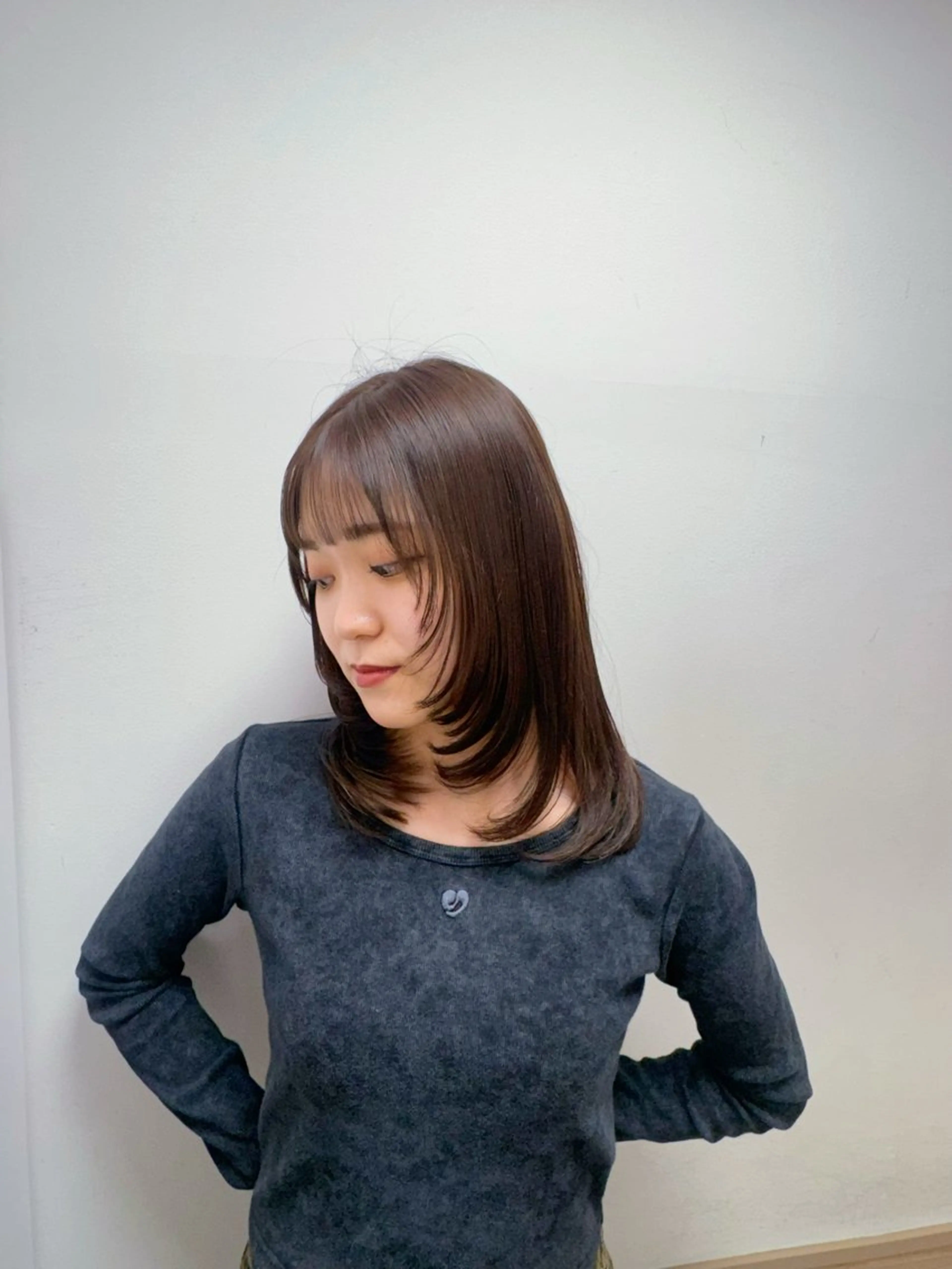 ミディアム レイヤーカット カット 横浜/韓国/レイヤー カット/ユイナ🎀のヘアスタイル