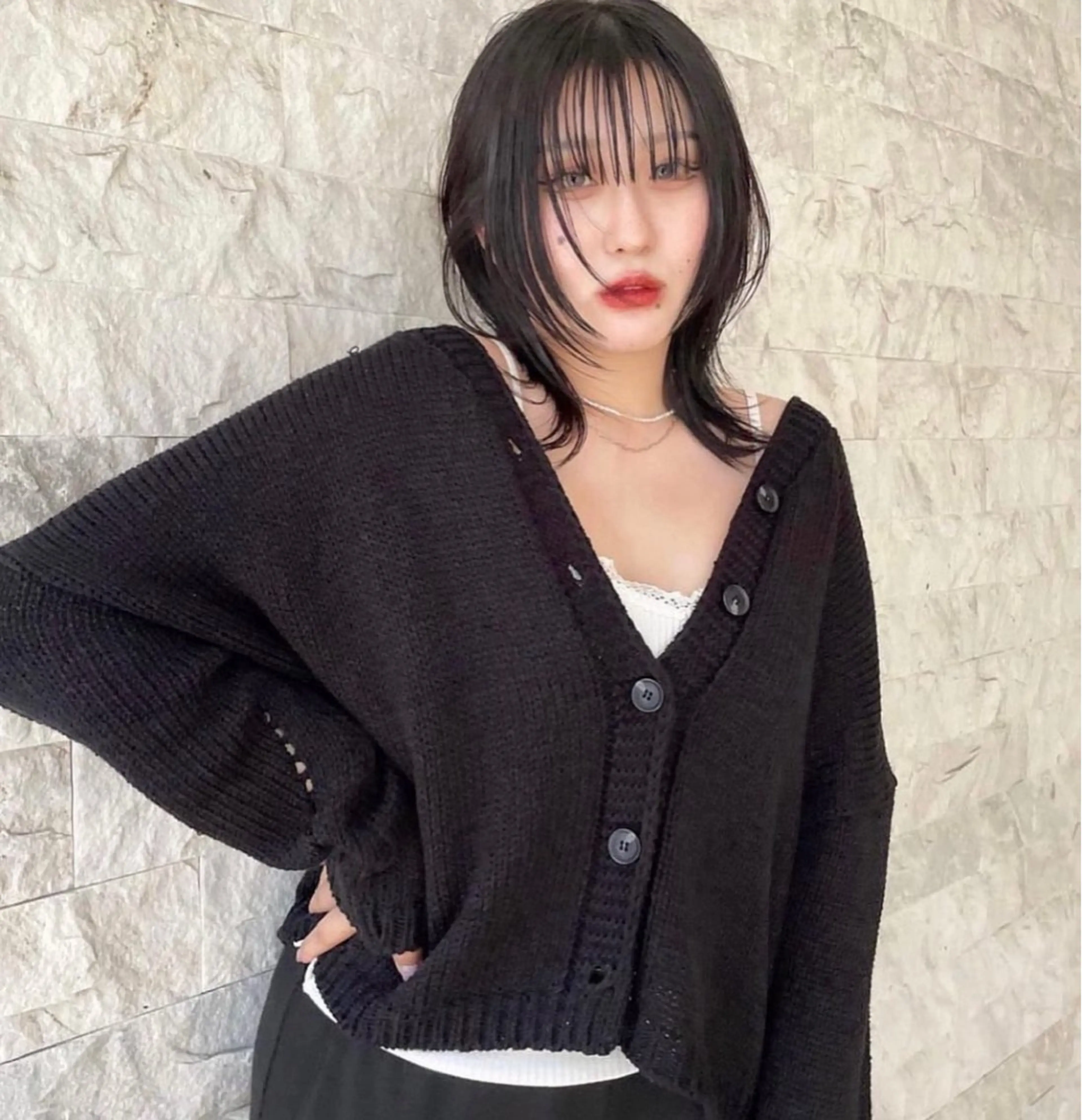 ミディアム カラー カット ヘアカラー トリートメント ヘアセット 🫧🇰🇷韓国ヘア レイヤー🐺Yutaのヘアスタイル