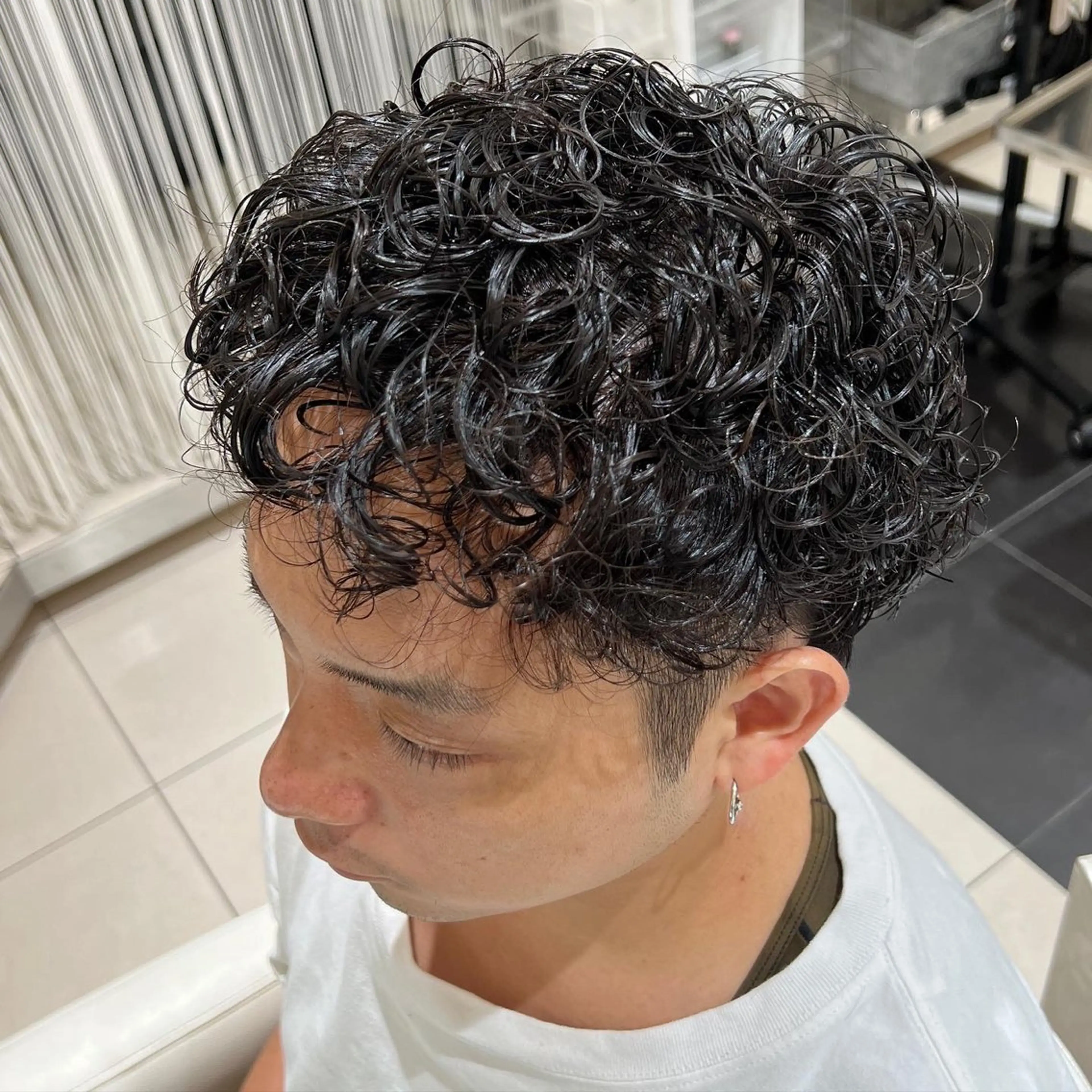 ショート パーマ メンズ NYNY姫路本店 メンズパーマ藤川時也のヘアスタイル