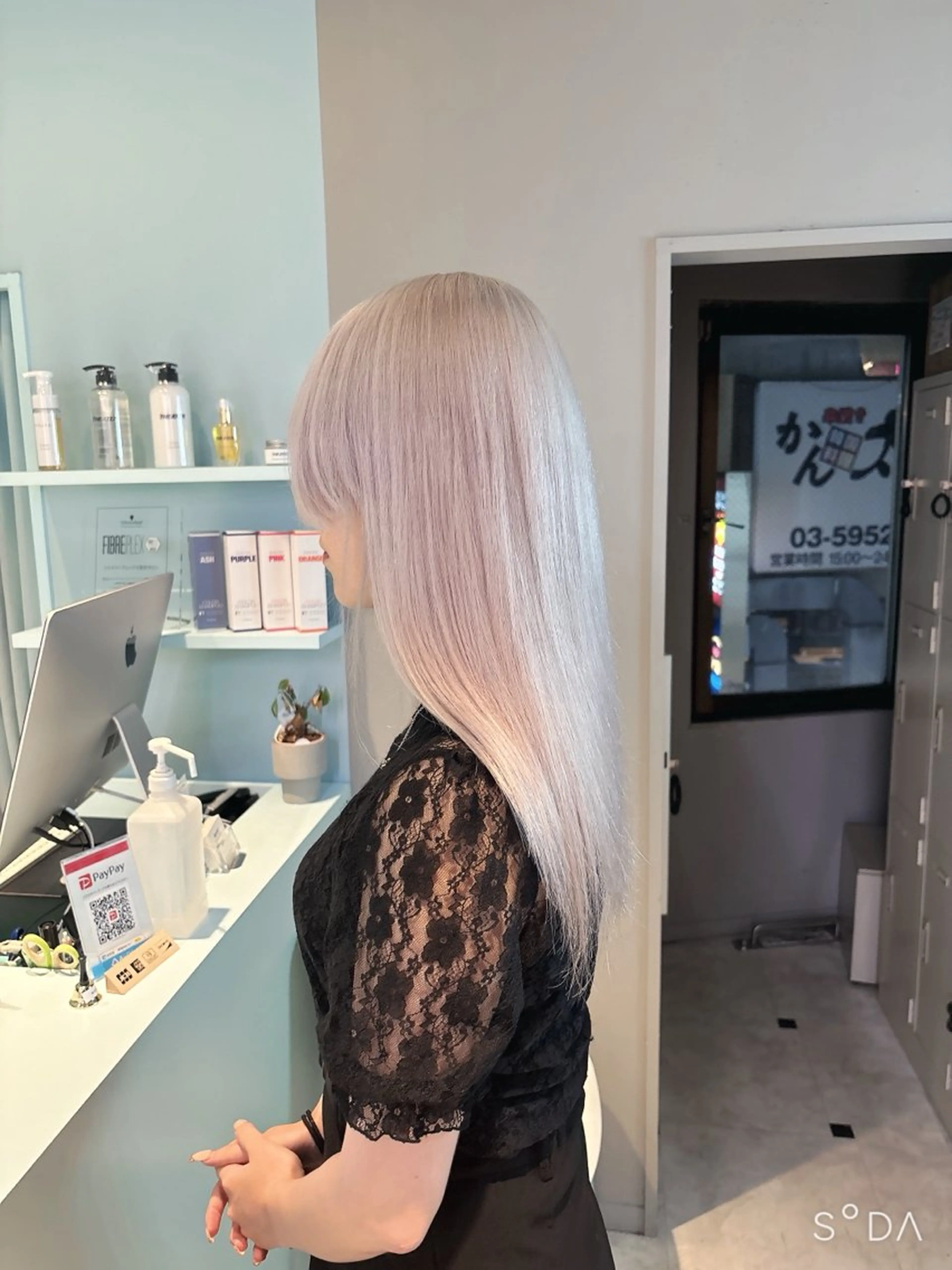 ロング カラー ハイトーン/韓国 レイヤー/るか🎀のヘアスタイル