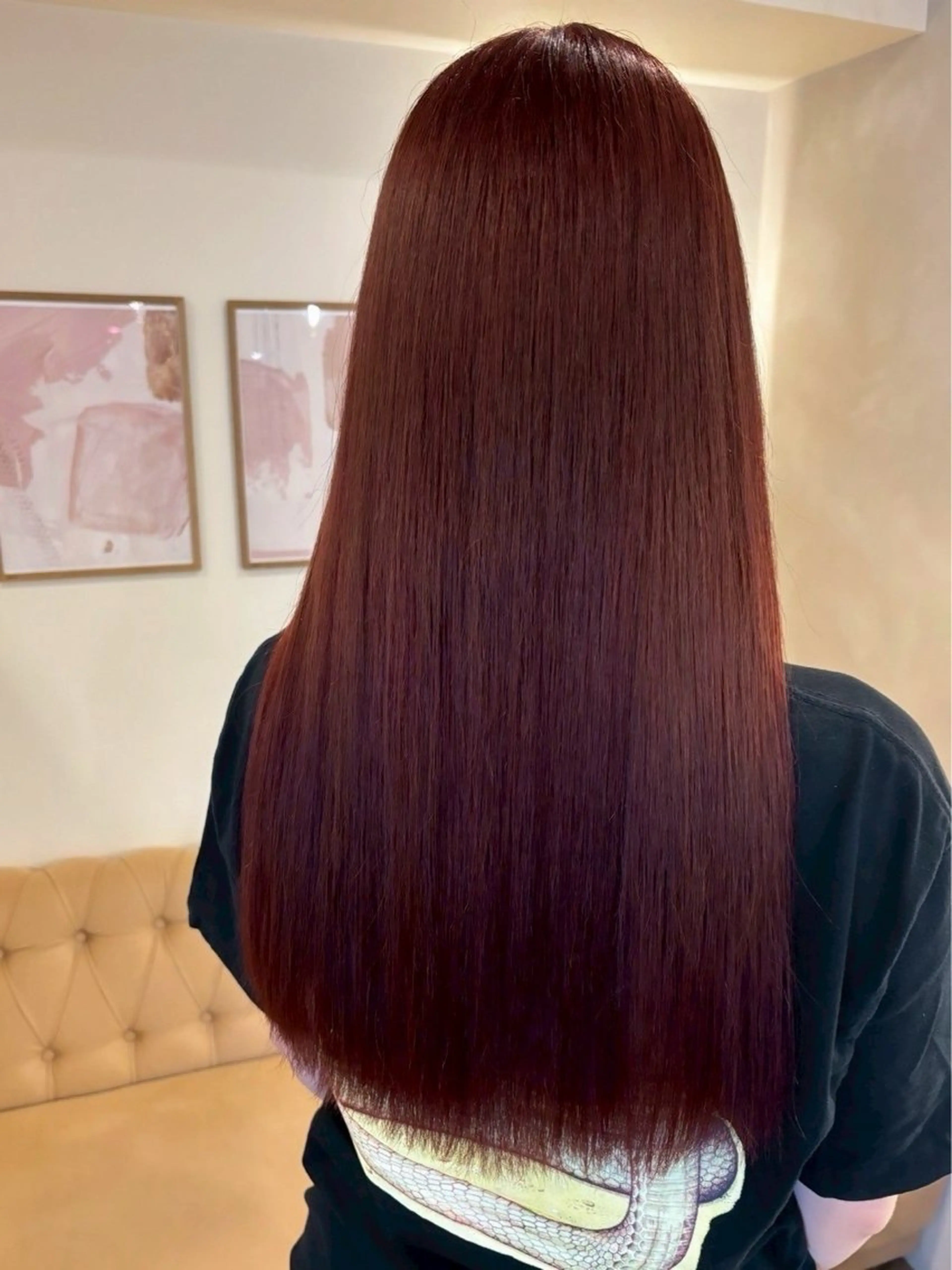 ロング 縮毛矯正 トリートメント 髪質改善/縮毛矯正 新潟/レイヤー/有紗のヘアスタイル