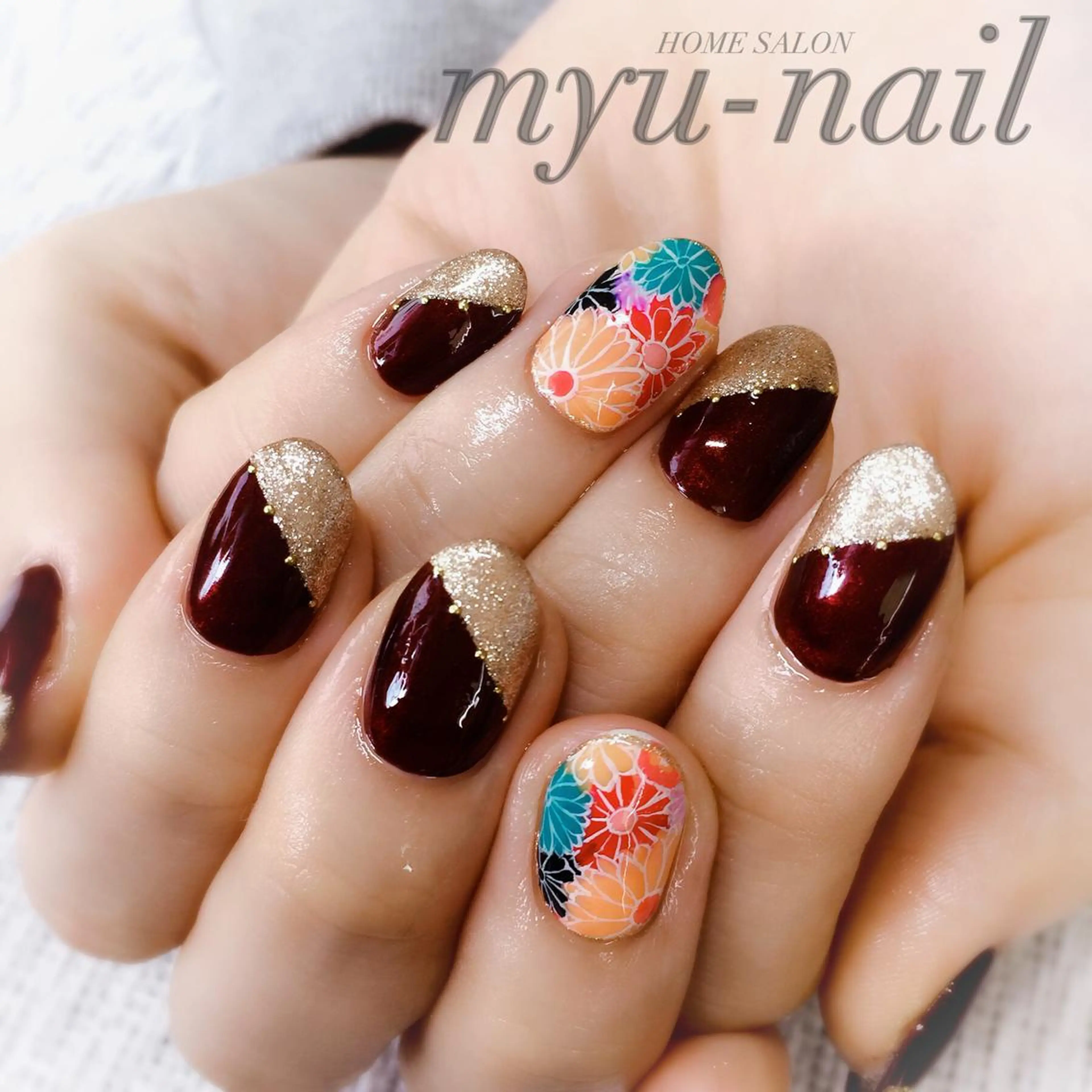 ネイル ハンドネイル ホームサロン myu-nailのネイルデザイン
