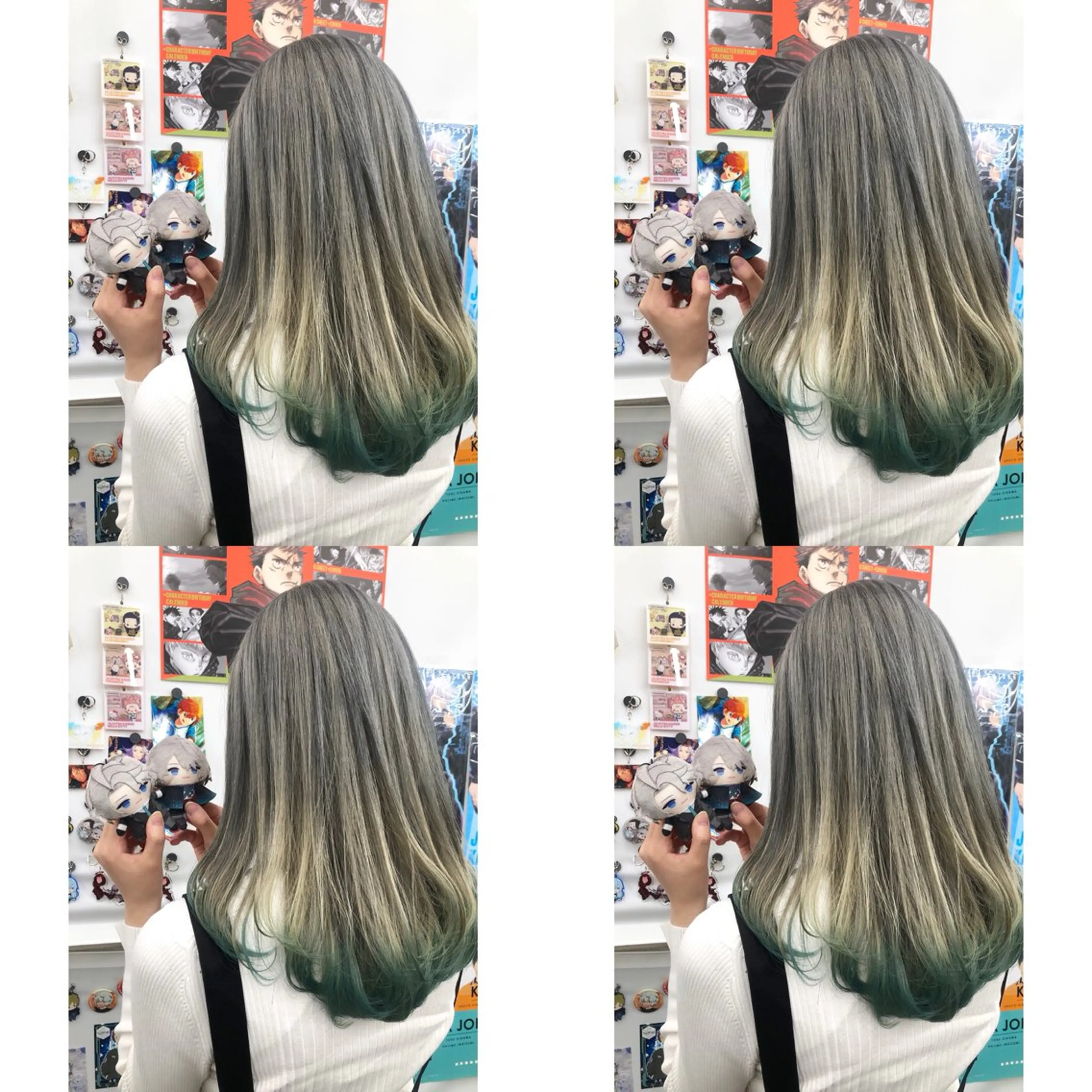 セミロング カラー ブリーチ トリートメント カット ヘアカラー トリートメント 推しカラー✨ オタク美容師ユウカのヘアスタイル