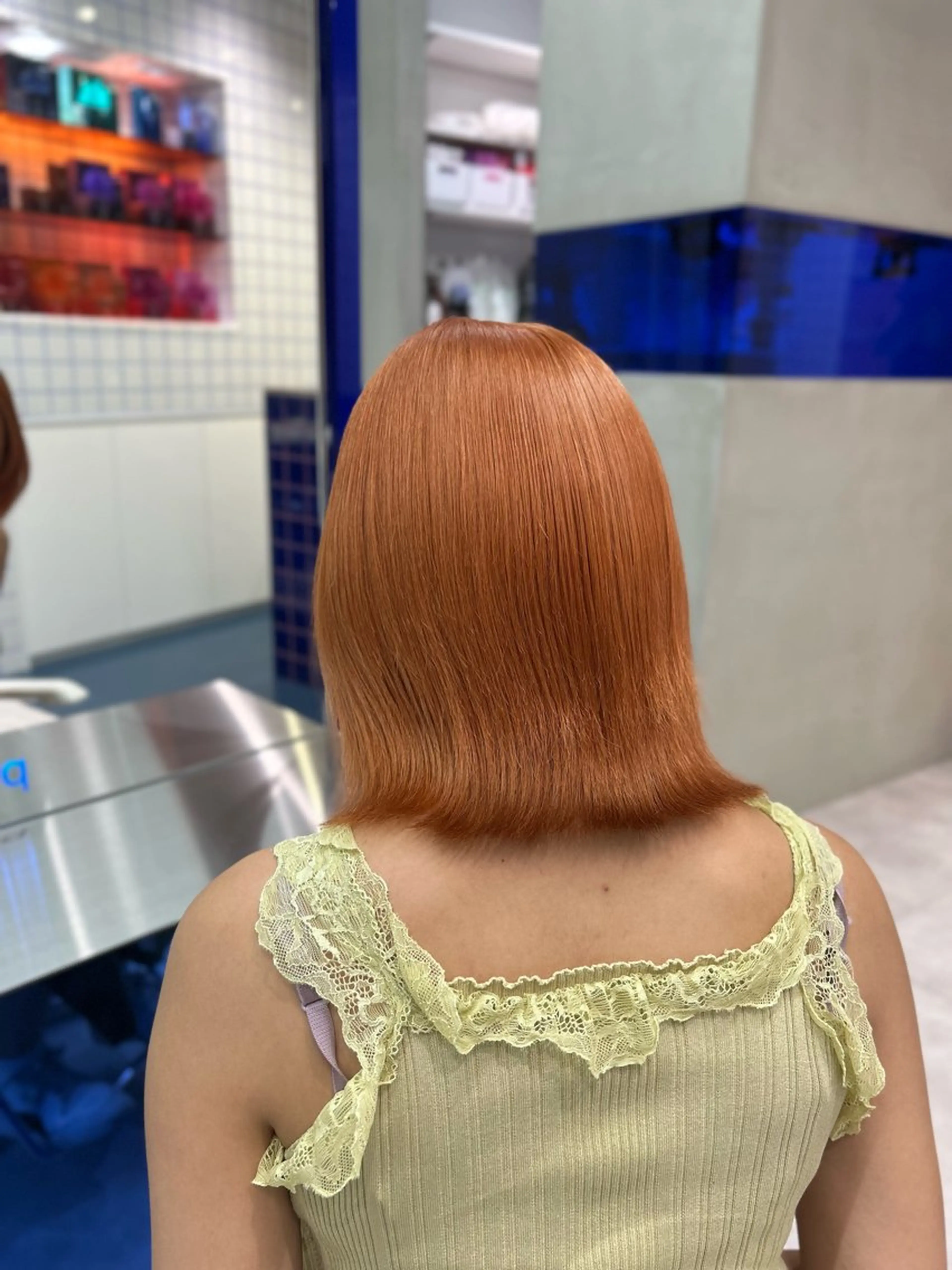 ミディアム カラー ヘアカラー ミルクティーベージュ /sara💛のヘアスタイル