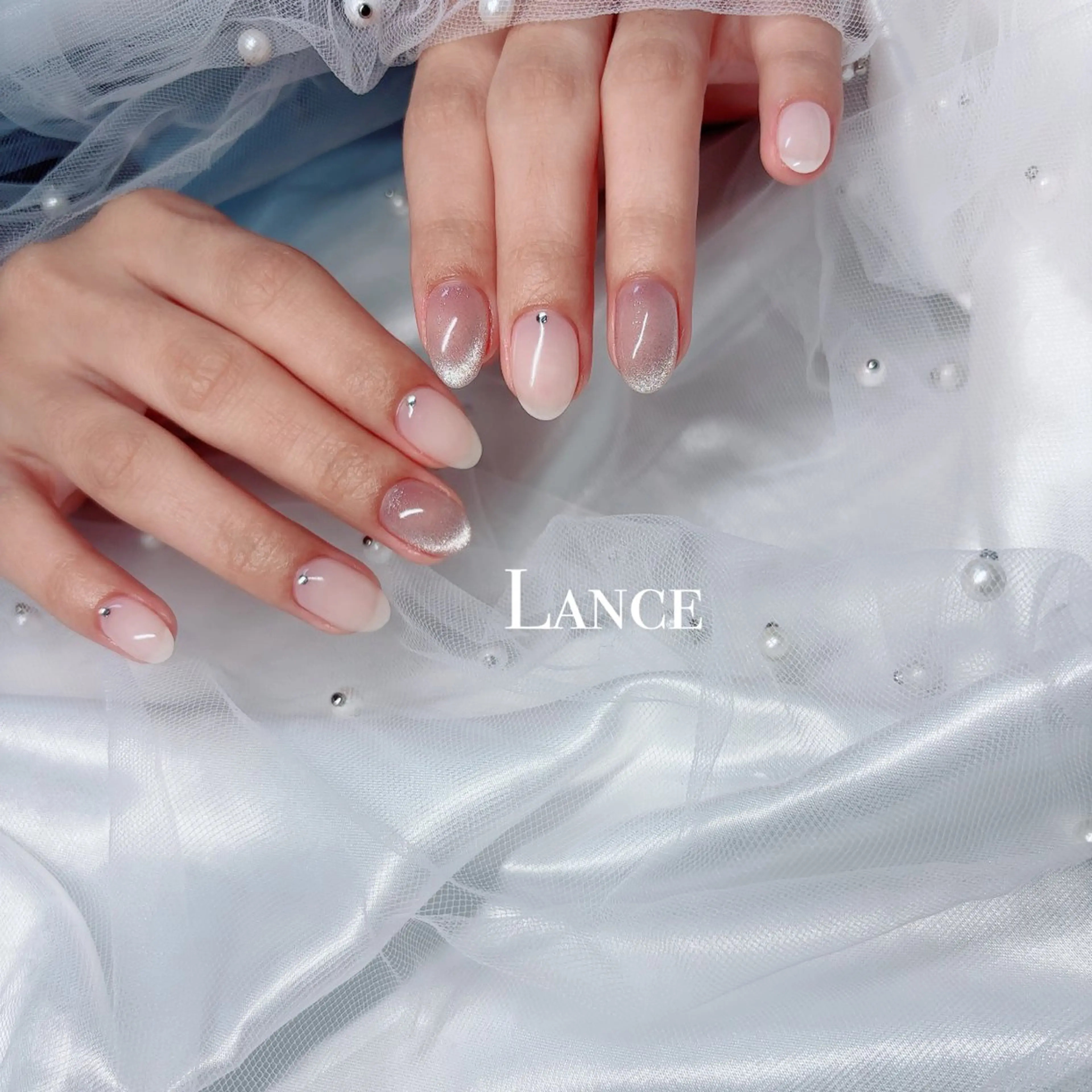 ネイル キラキラネイル 韓国ネイル ラメ(グリッター) 春ネイル バレンタイン ハンドネイル Lance nailのネイルデザイン