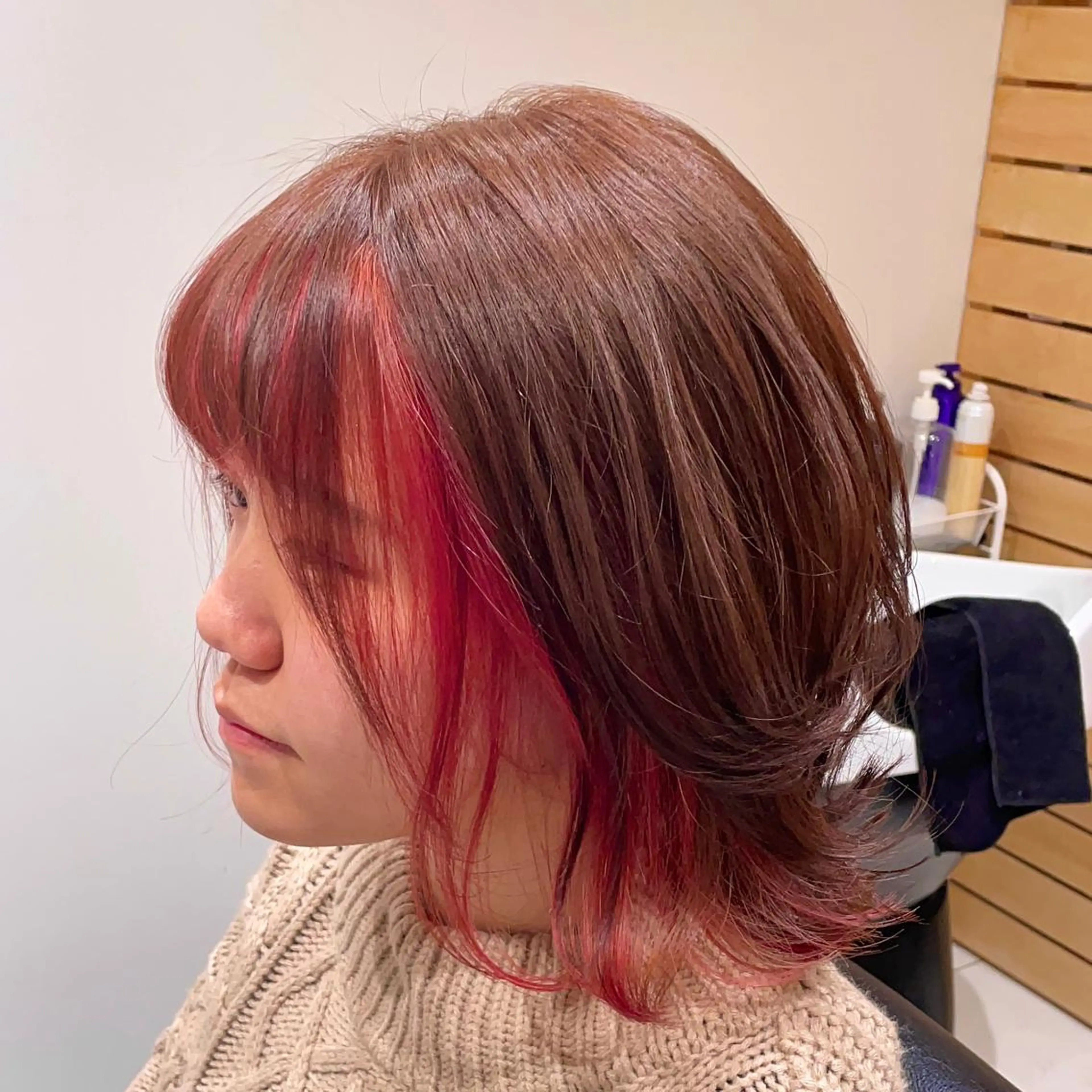 ミディアム カラー ブリーチ RUBEUS【ルベウス】所属・✨艶々カラー🎨 杉本賢人のヘアスタイル