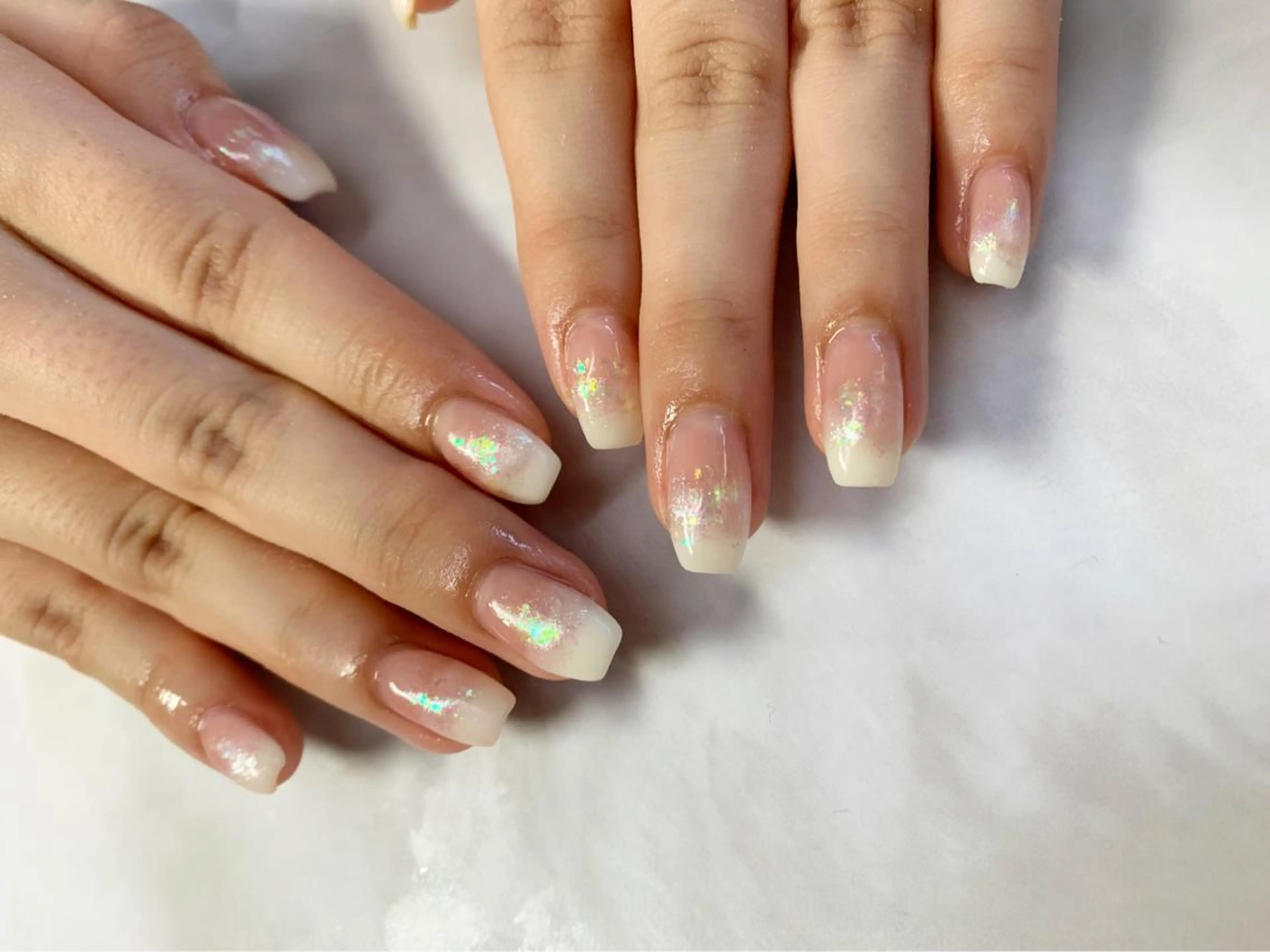ネイル アートネイル ラメ(グリッター) ホワイト oco nailのその他イメージ
